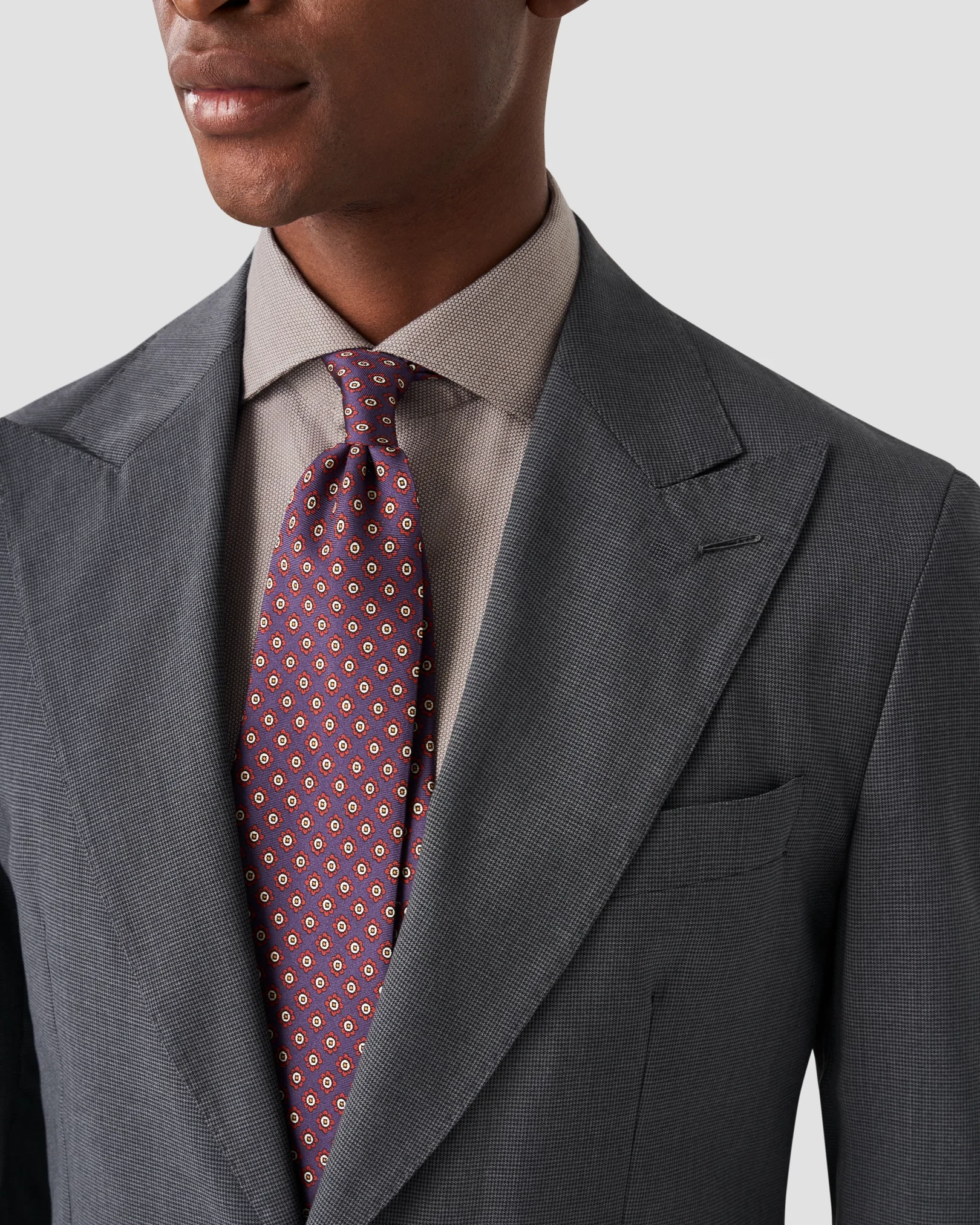 Eton - beige melange signature twill