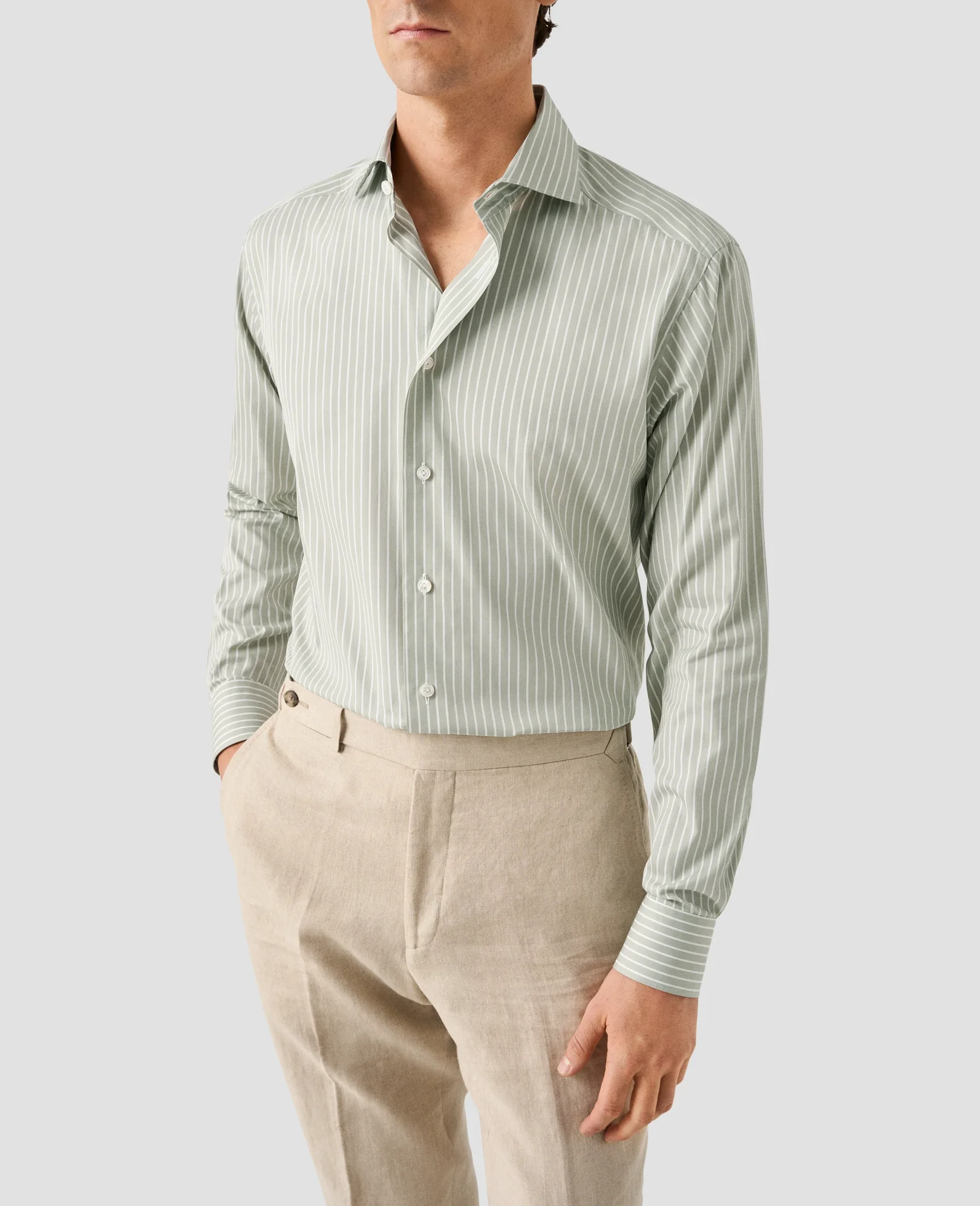 Eton - Striped Cotton Silk Shirt