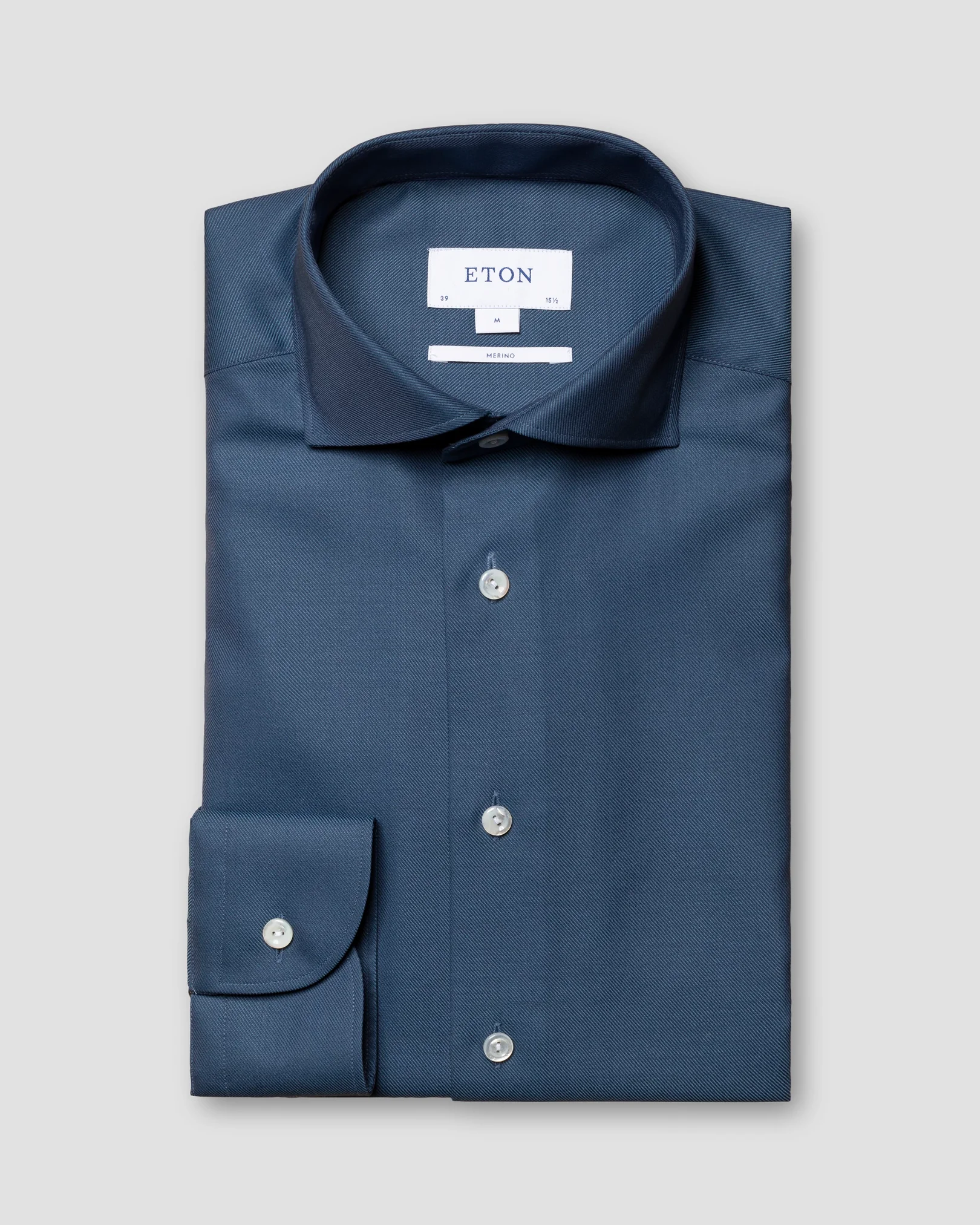Eton - mid blue merino