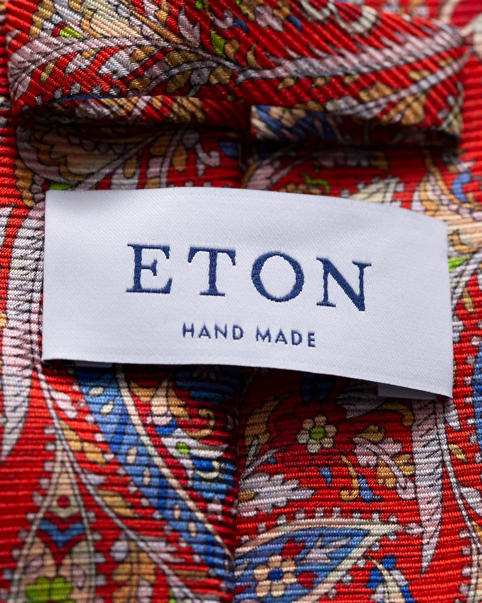 Eton - red flower paisley tie