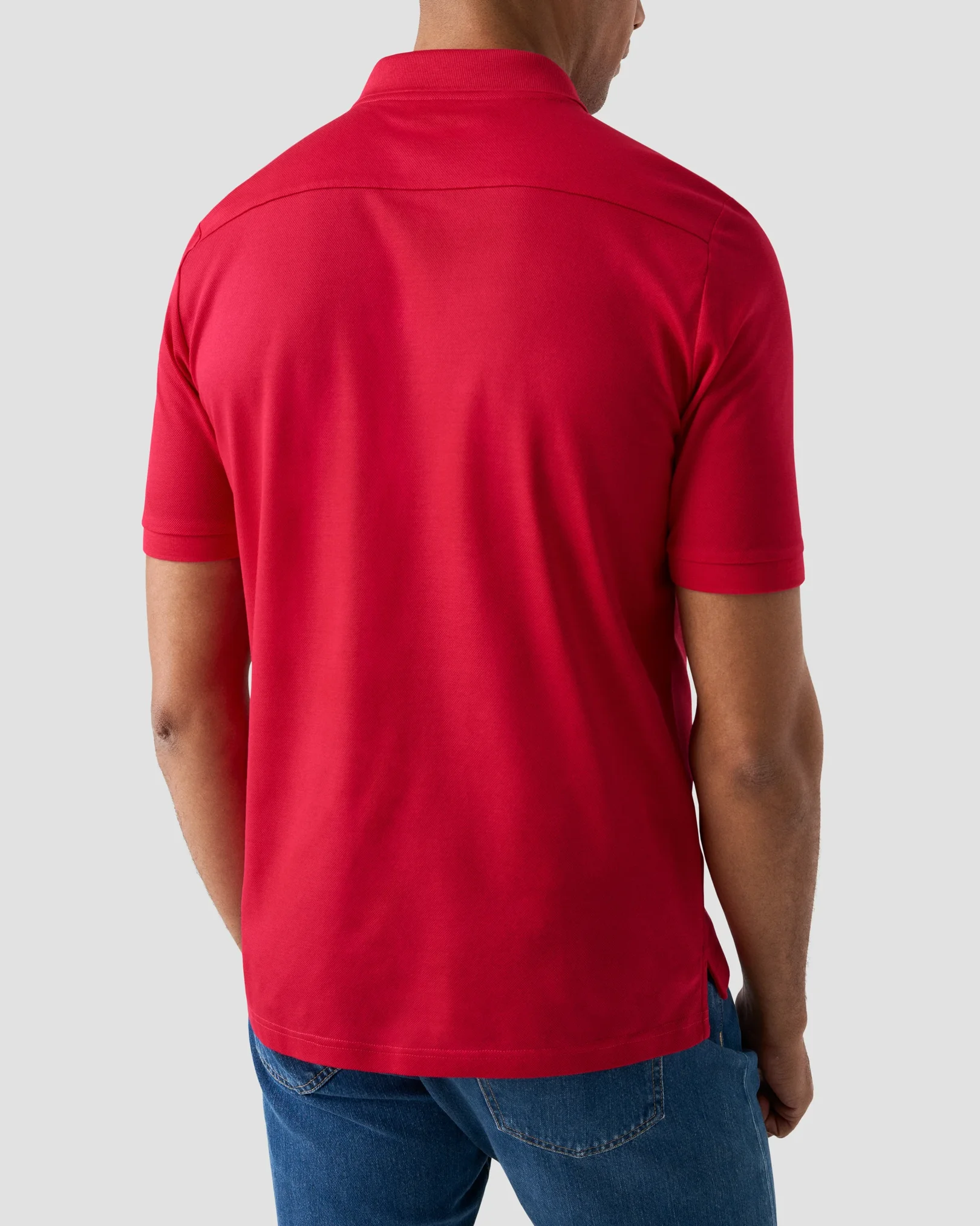 Eton - red filo di scozia solid pique