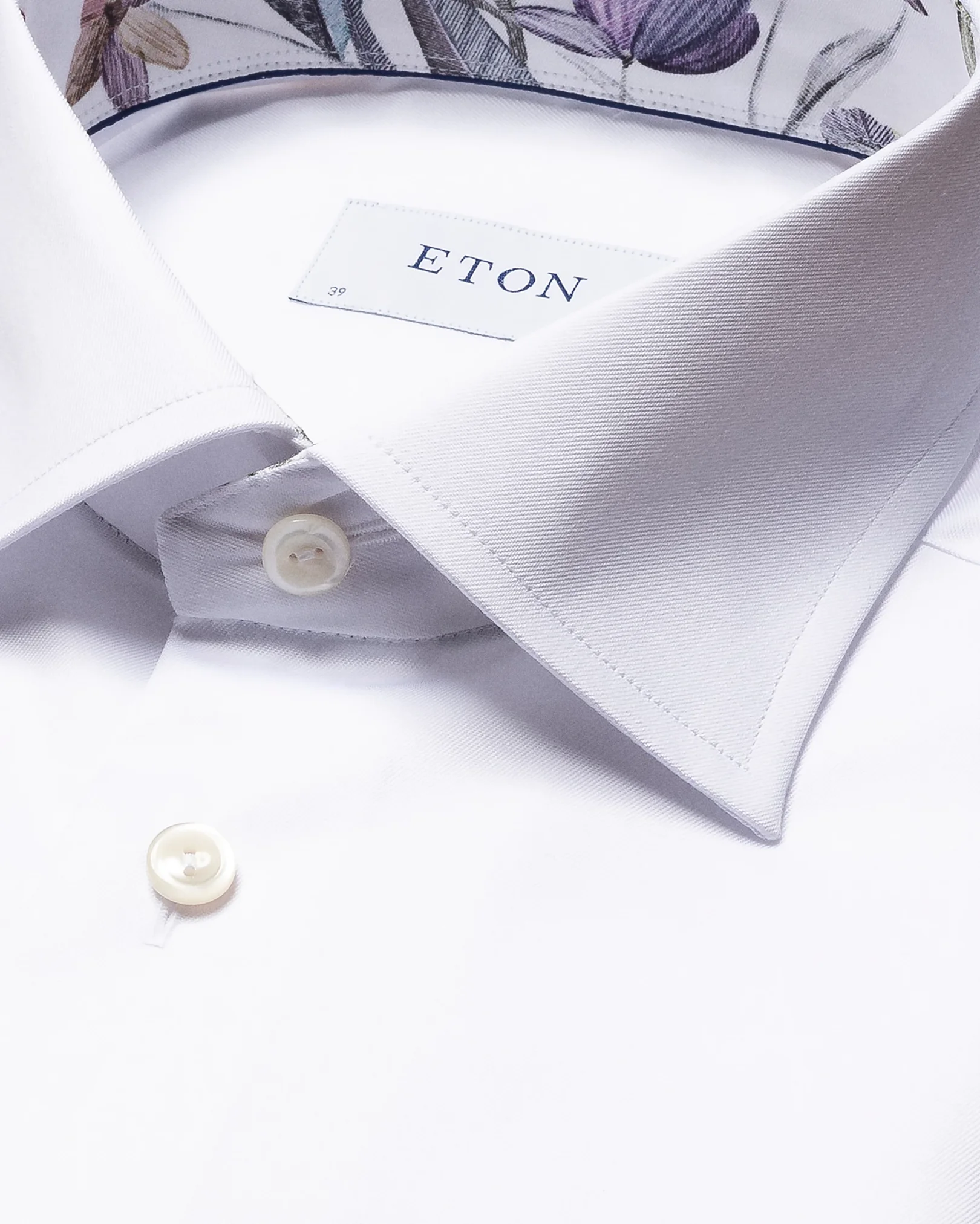 Eton - white signature twill special details