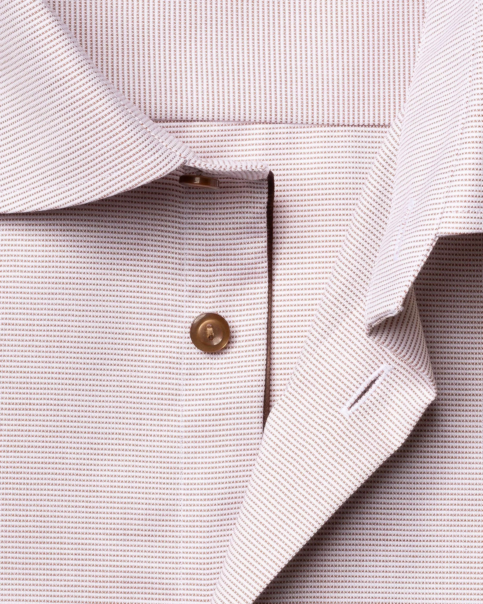 Eton - brown twill shirt pointed superslim single super slim