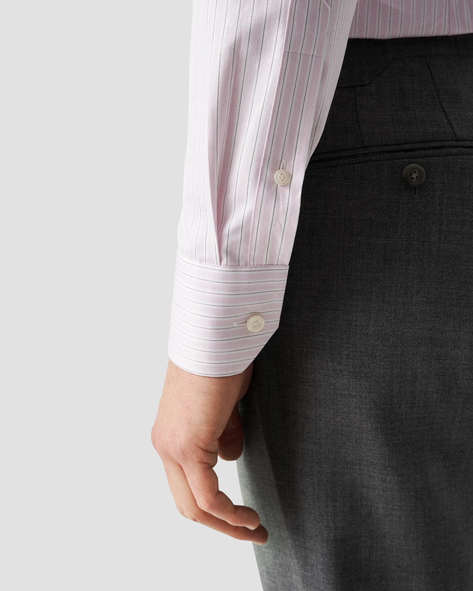 Eton - subtle striped twill shirt