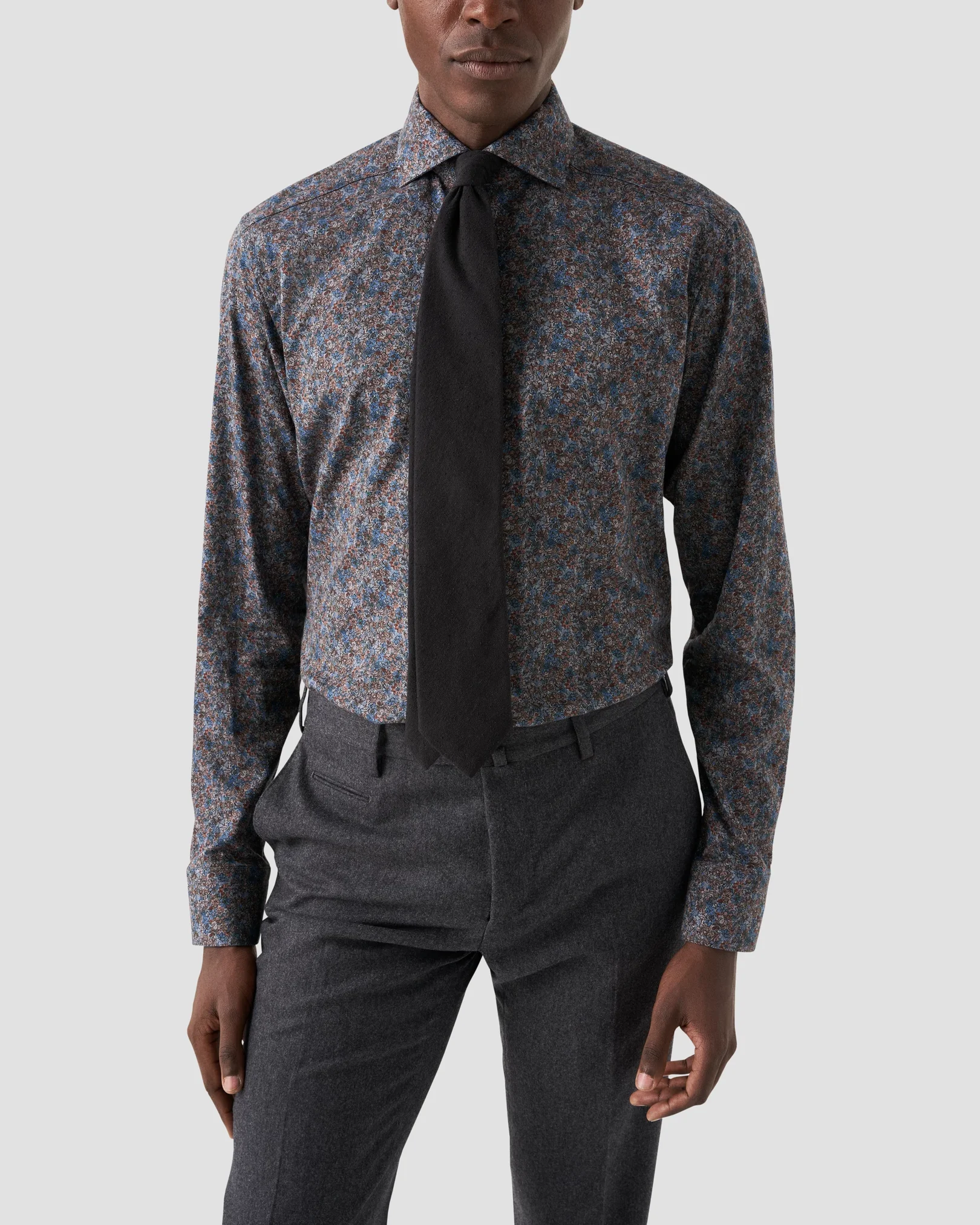 Eton - blue shade floral shirt