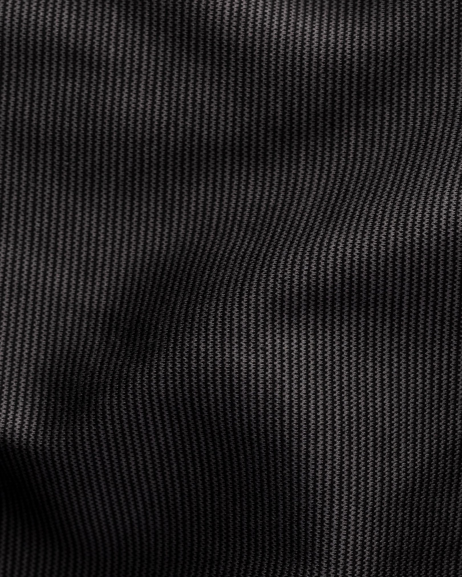 Eton - black interlock jersey open collar