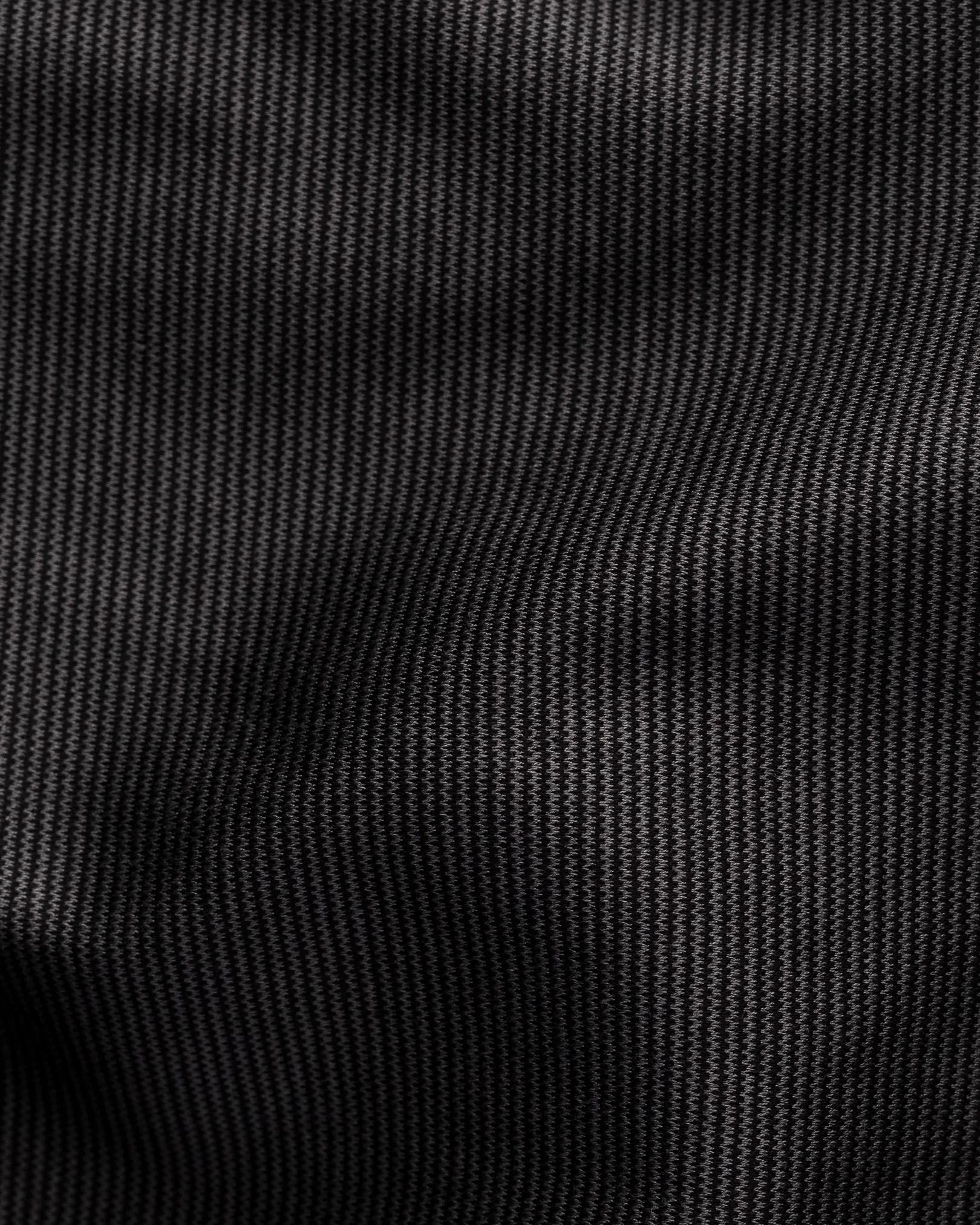 Eton - black interlock jersey open collar