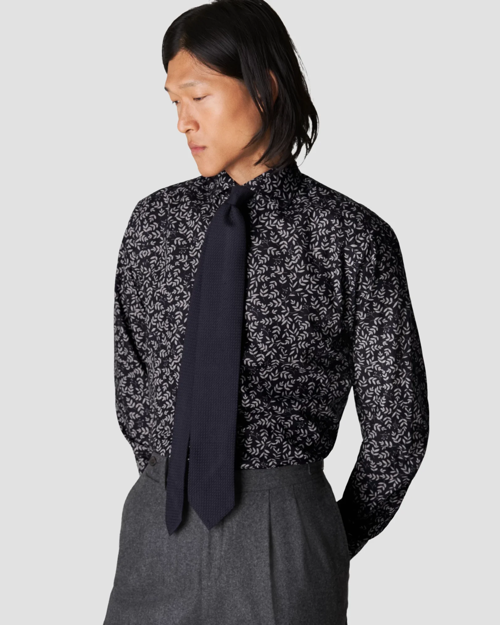 Eton - dark blue fine twill widespread