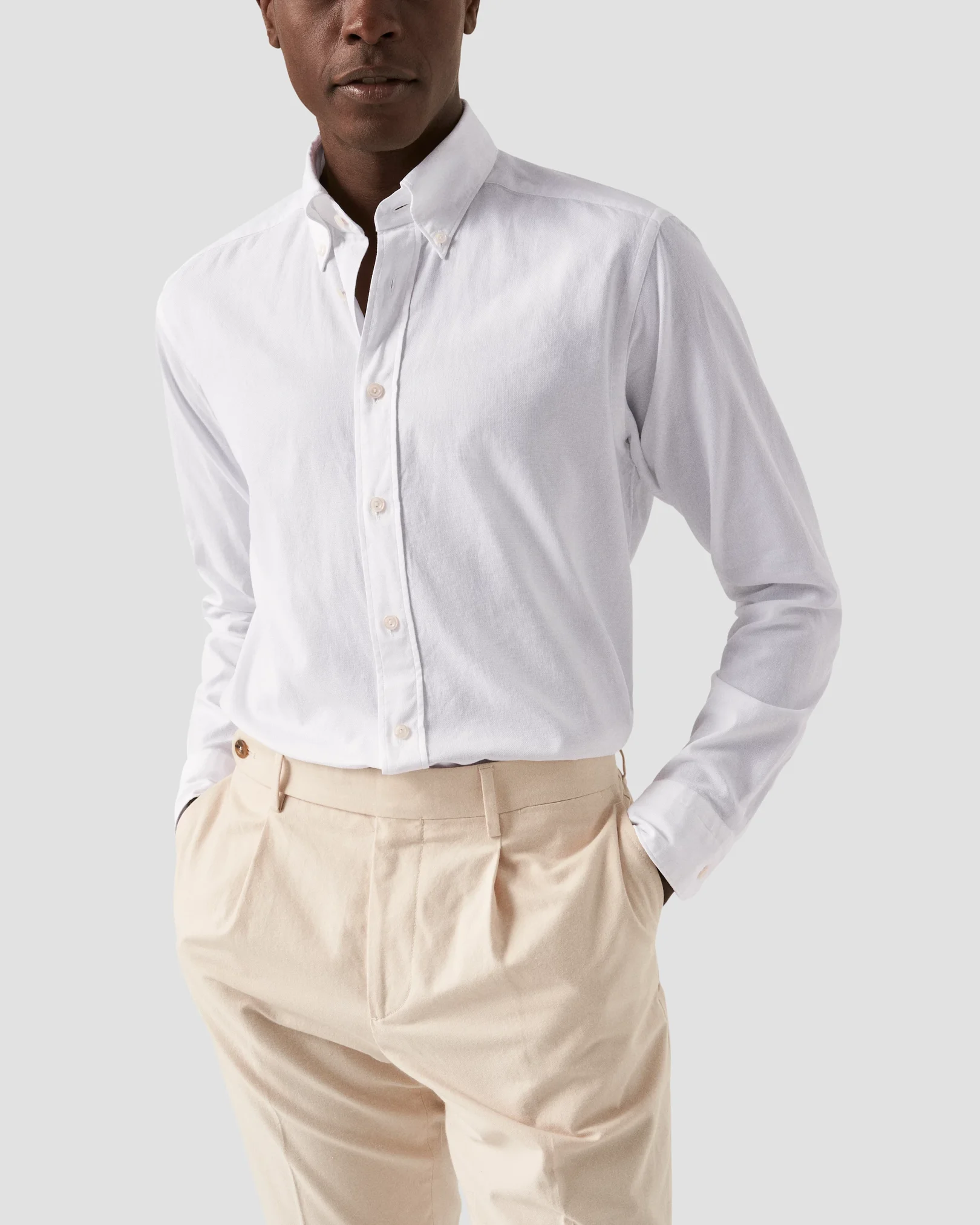 Eton - white royal oxford shirt soft