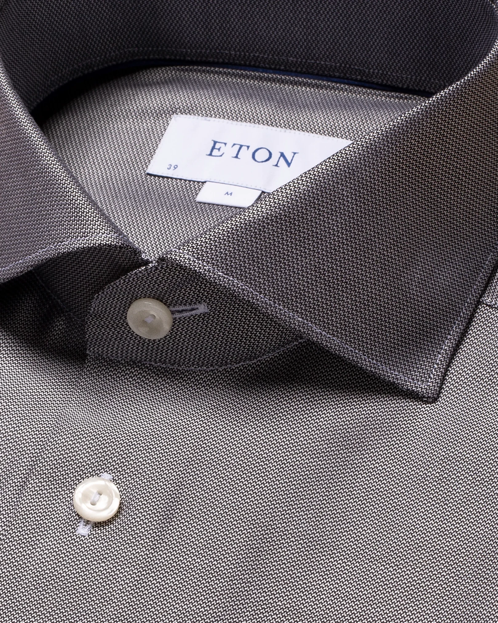 Eton - black cotton lyocell stretch