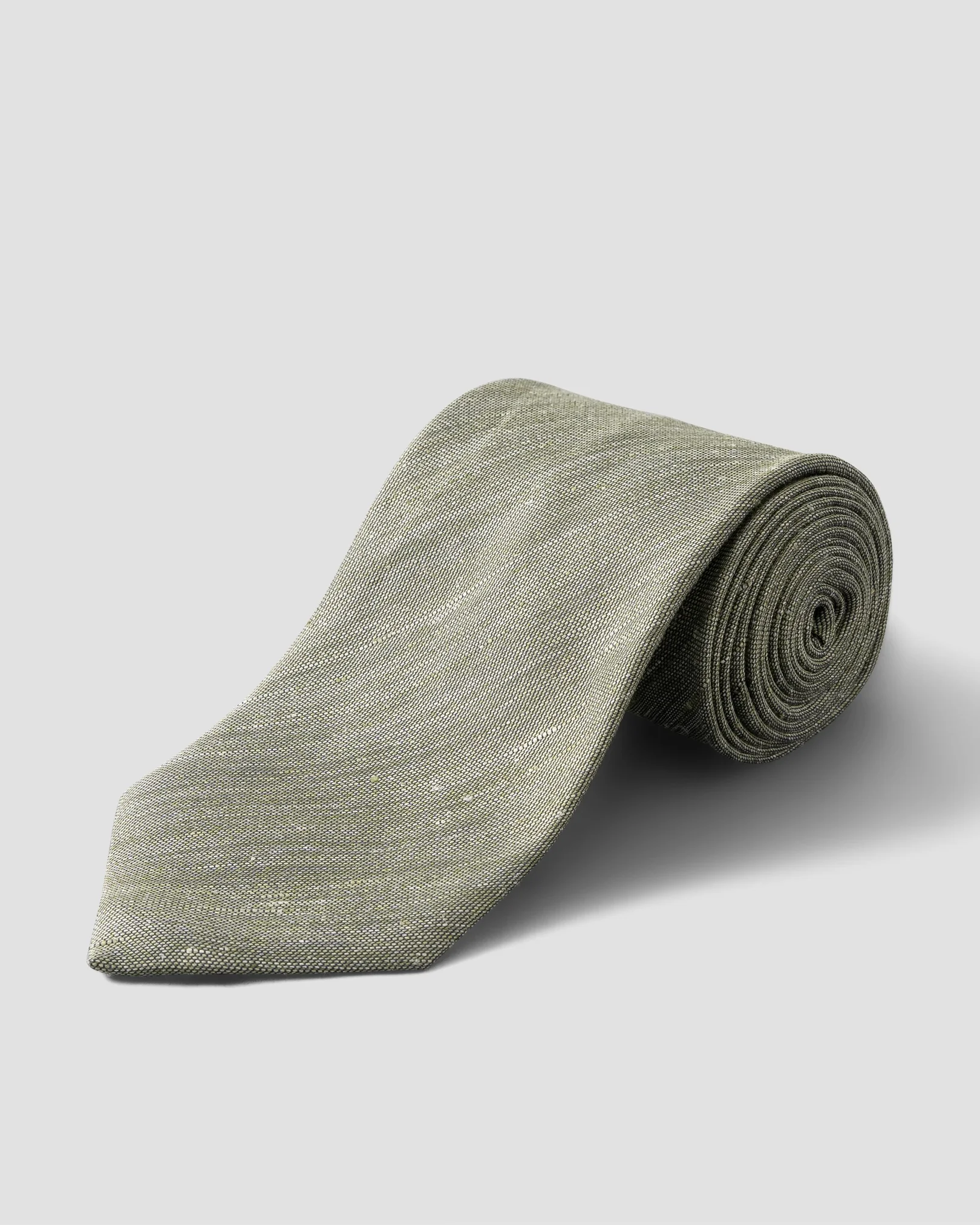 Eton - mid green linen silk tie