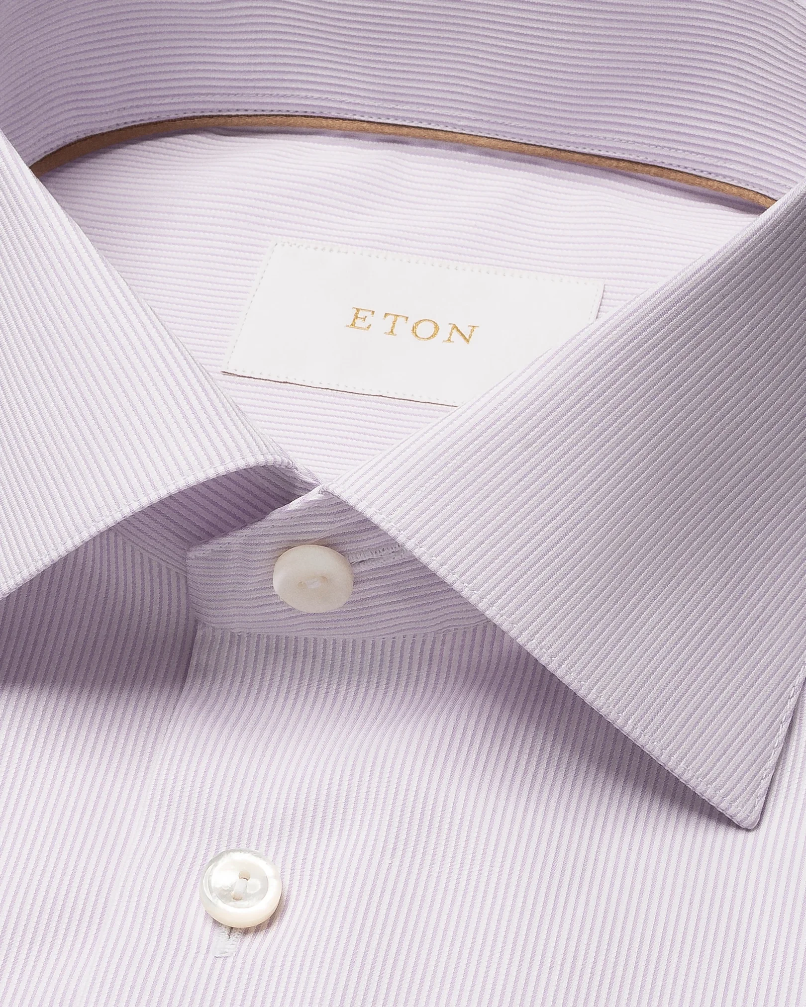 Eton - pink fine striped elevated pique shirt
