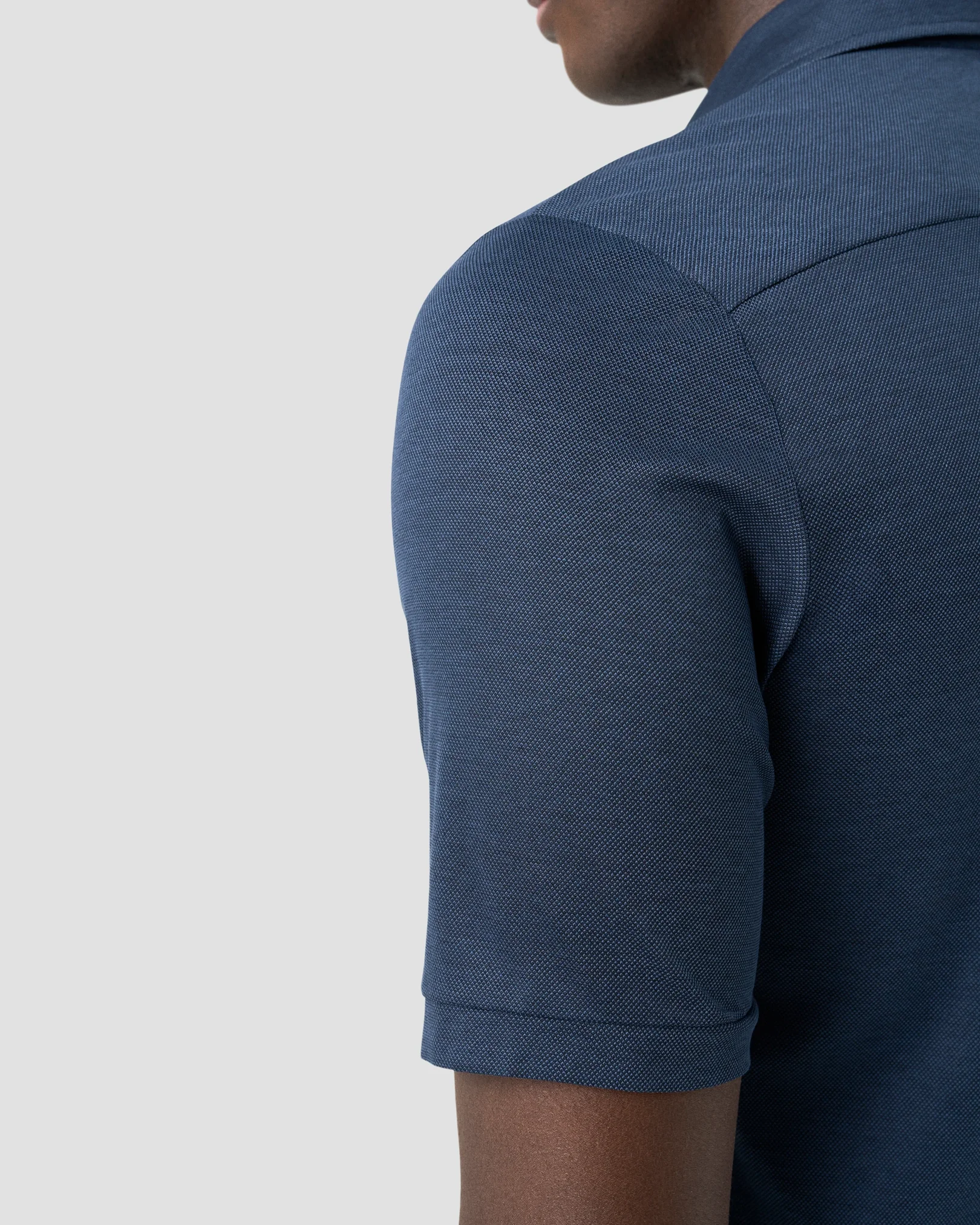 Eton - filo di scozia oxford polo shirt navy blue filo di scozia oxford polo shirt