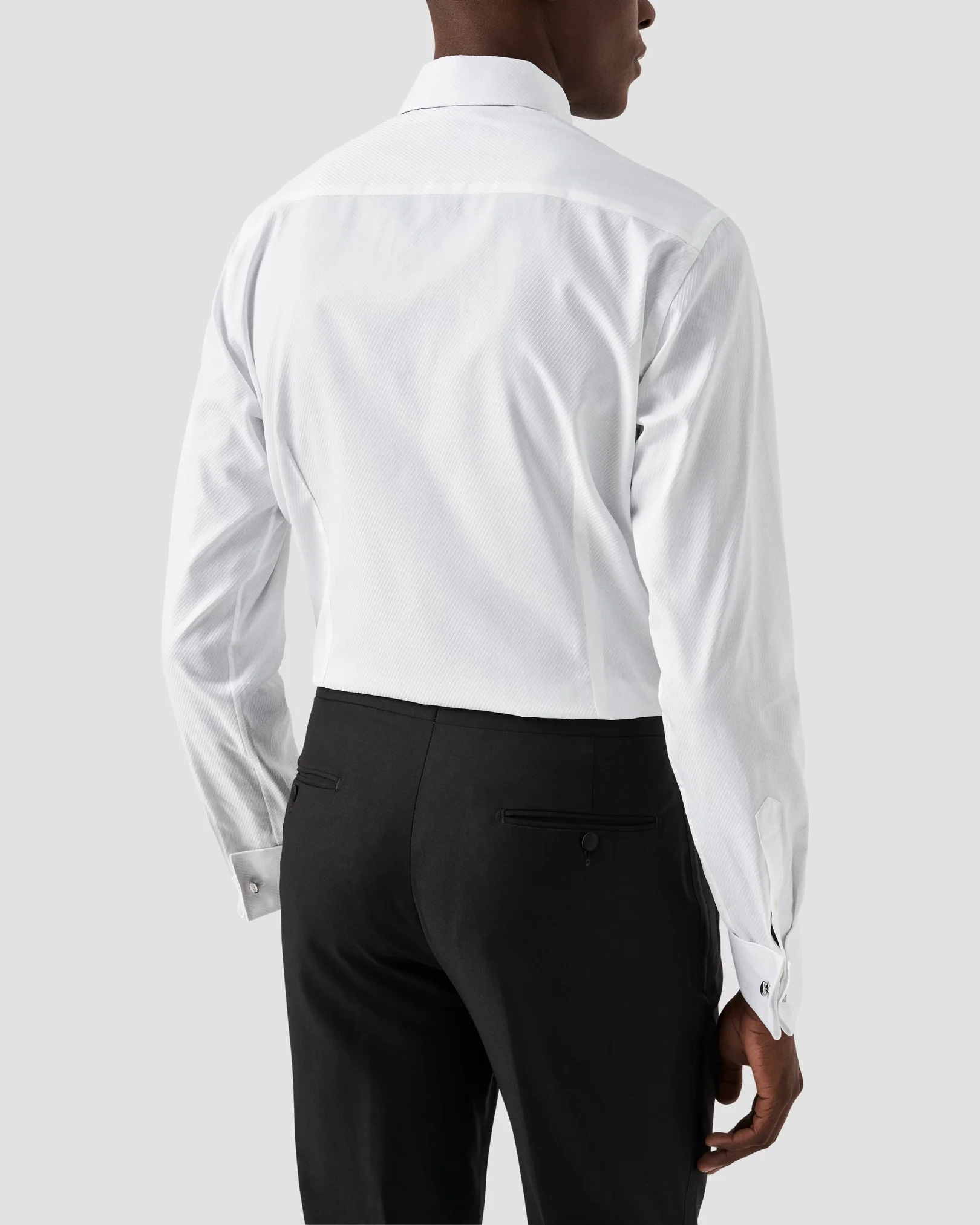 Eton - white dobby moderate cut away