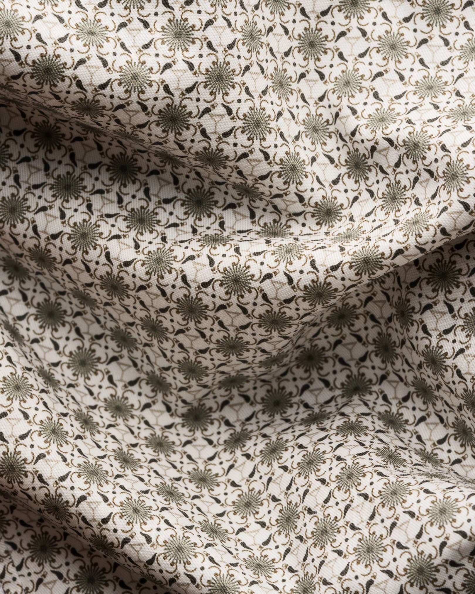 Eton - beige geometric signature twill shirt