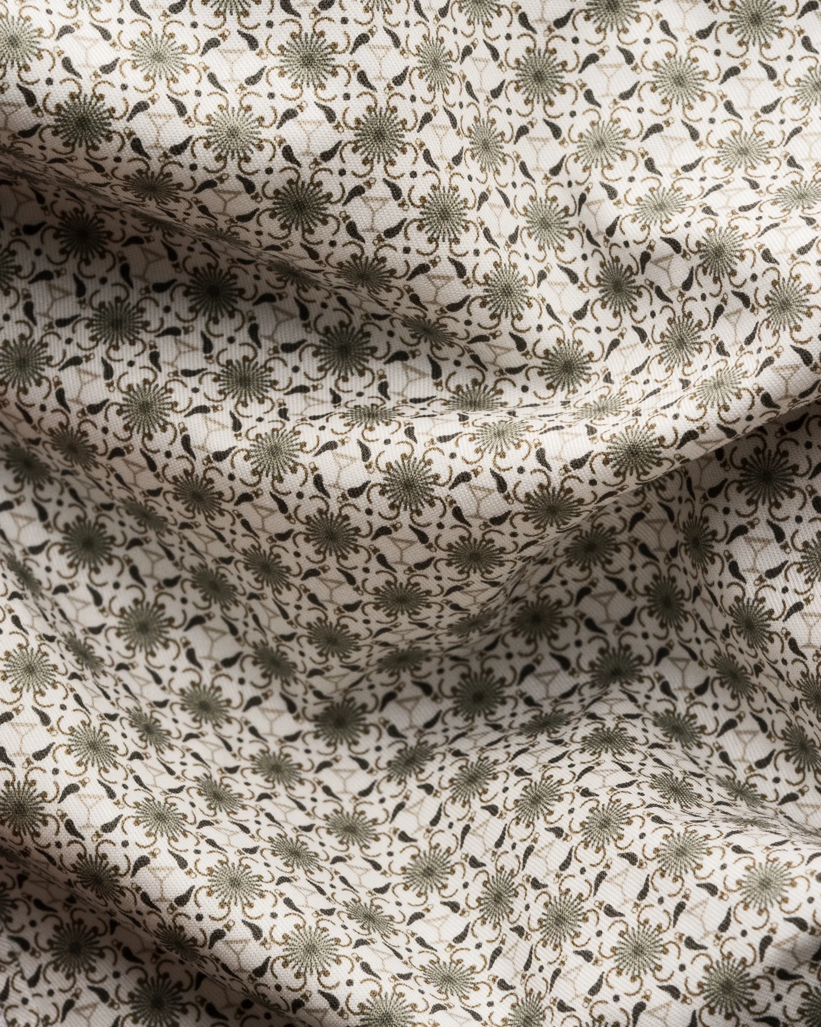 Eton - beige geometric signature twill shirt