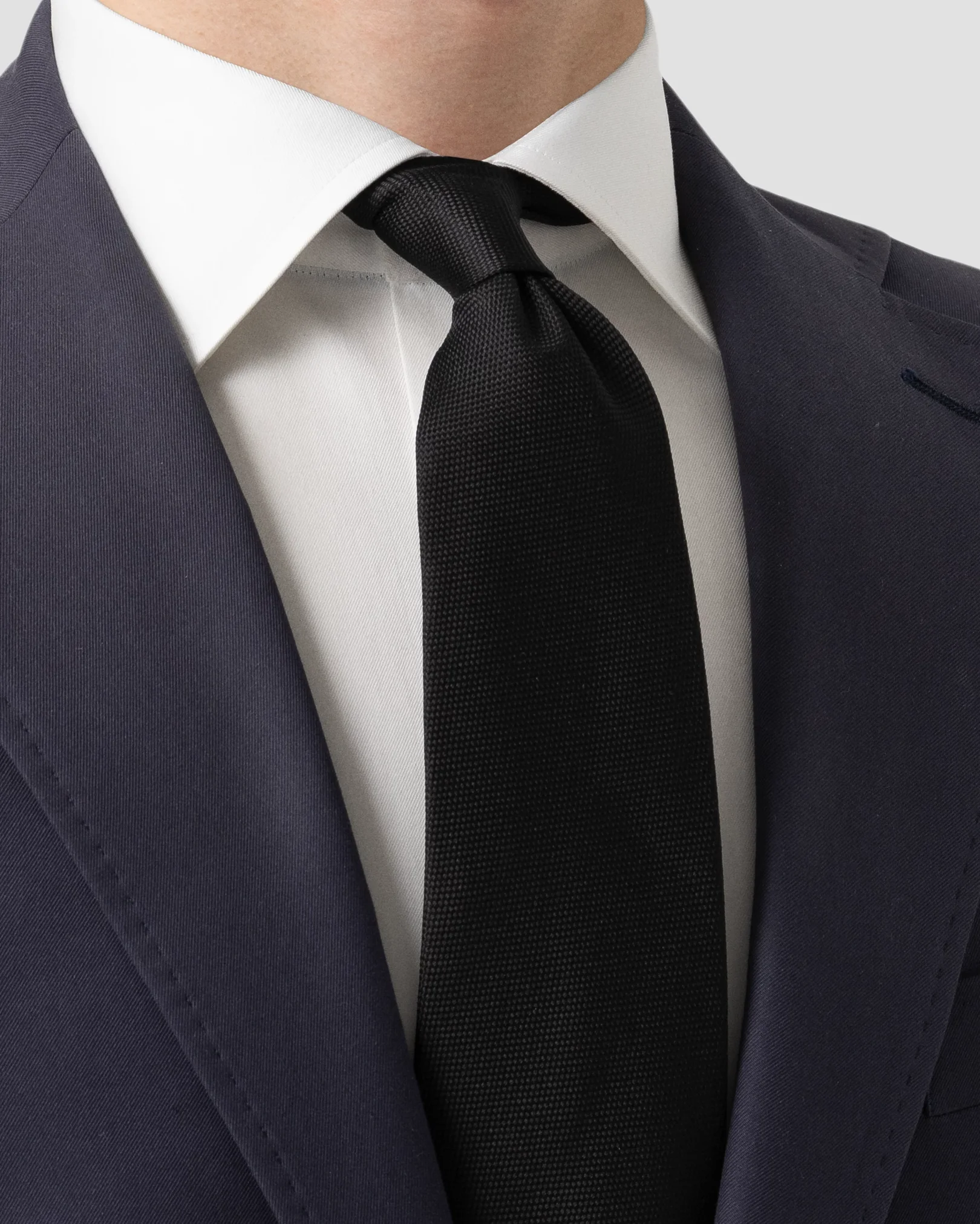 Eton - black basket weave tie