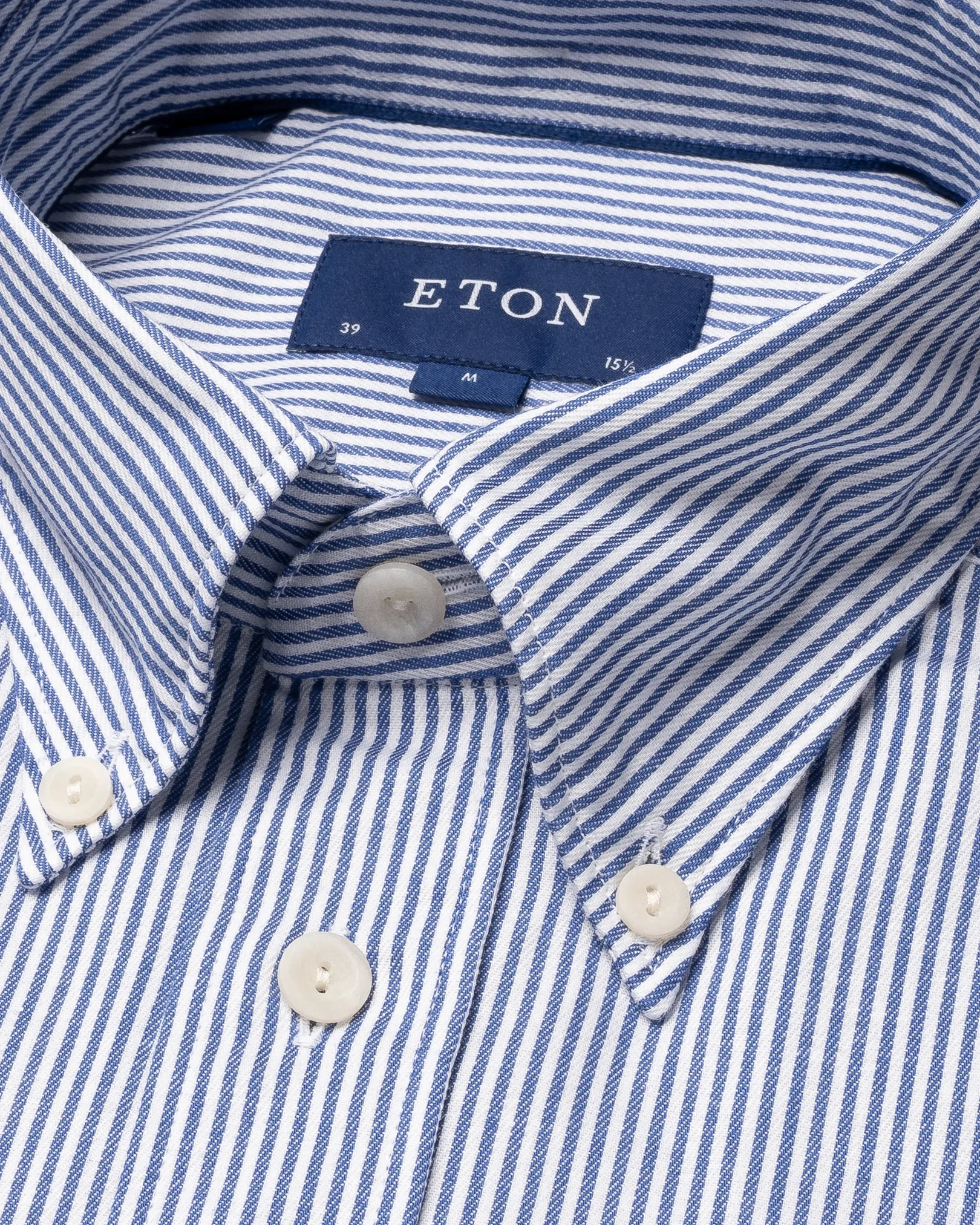 Eton - dark blue twill button down