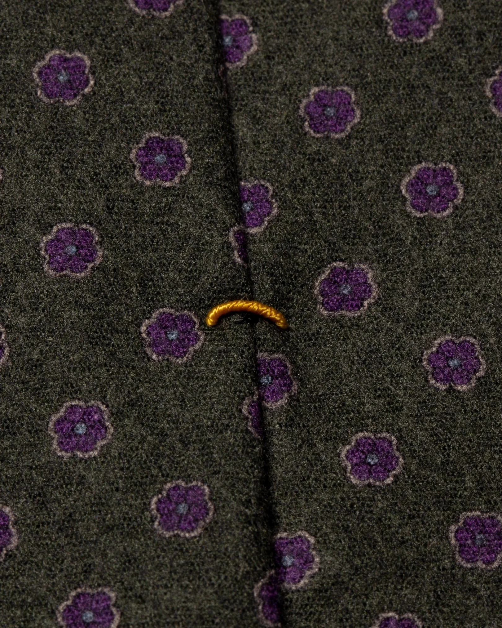 Eton - dark green pure wool tie