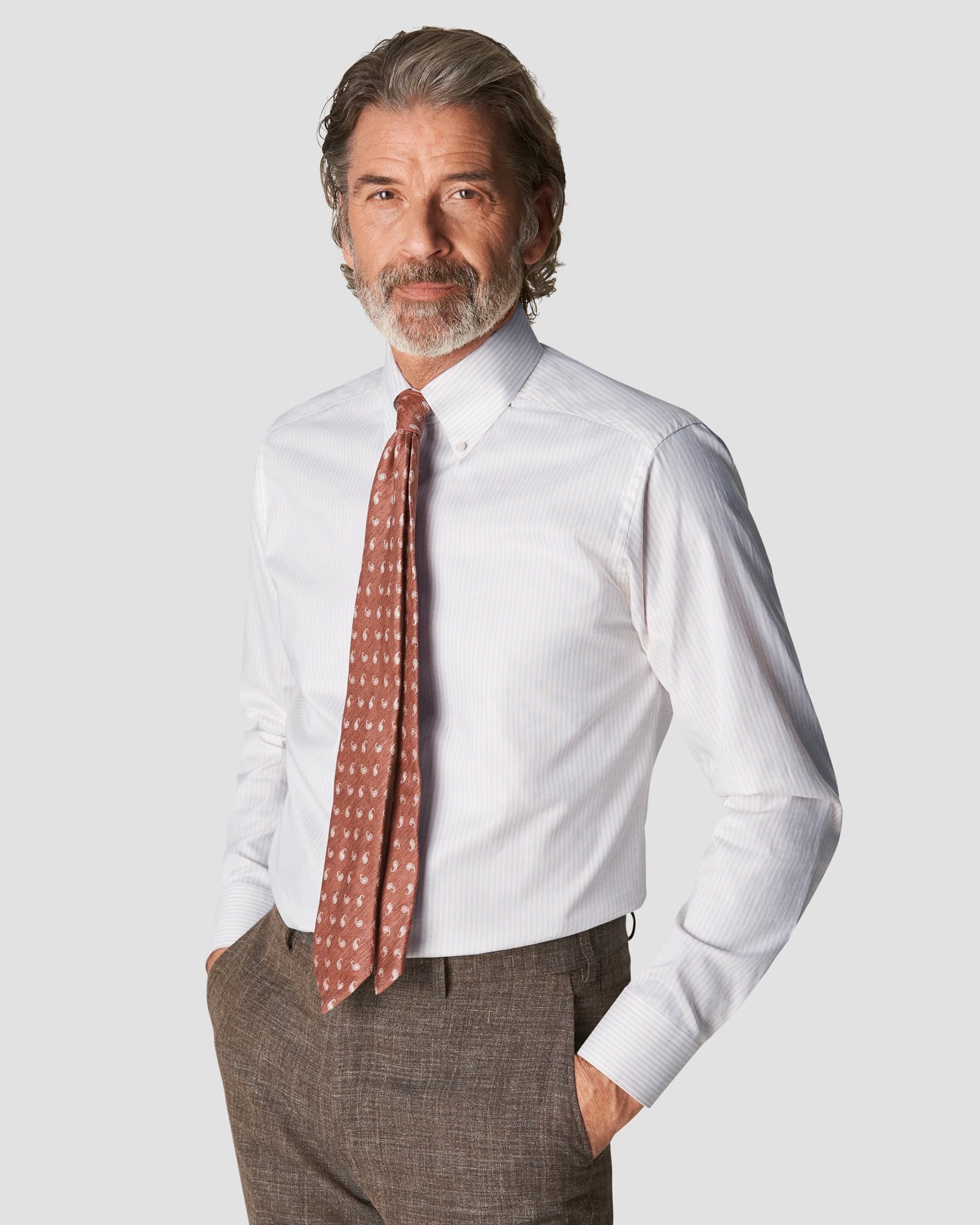 Eton - beige fine oxford
