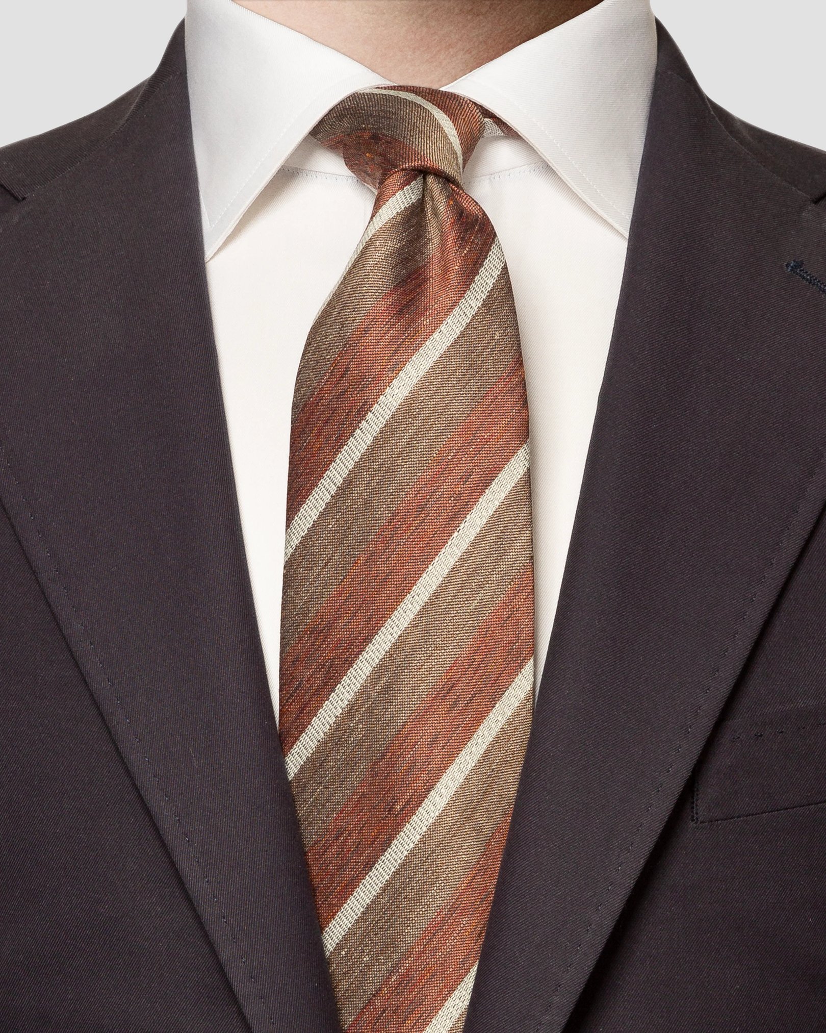 Eton - dark brown regimental stripes