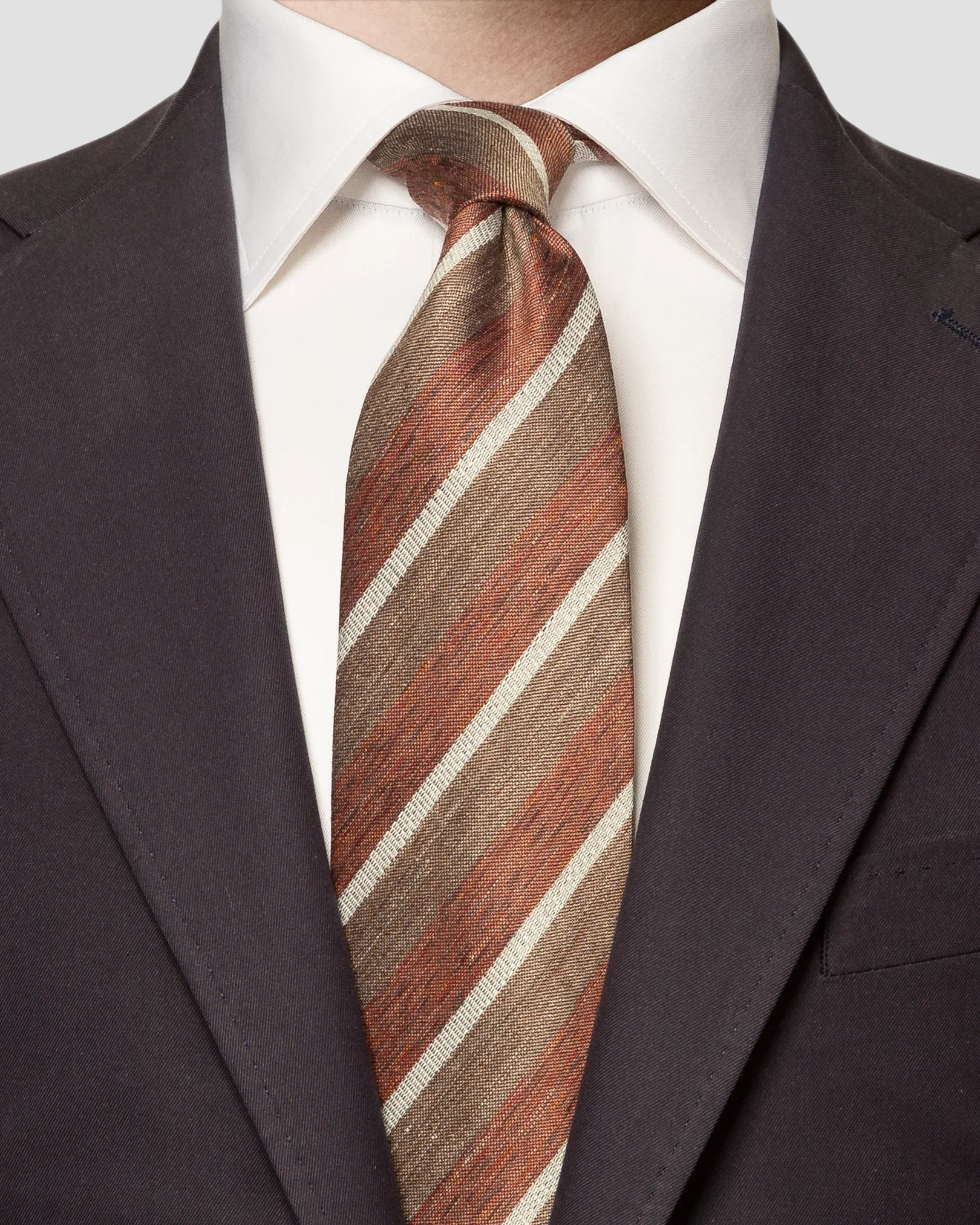 Eton - dark brown regimental stripes