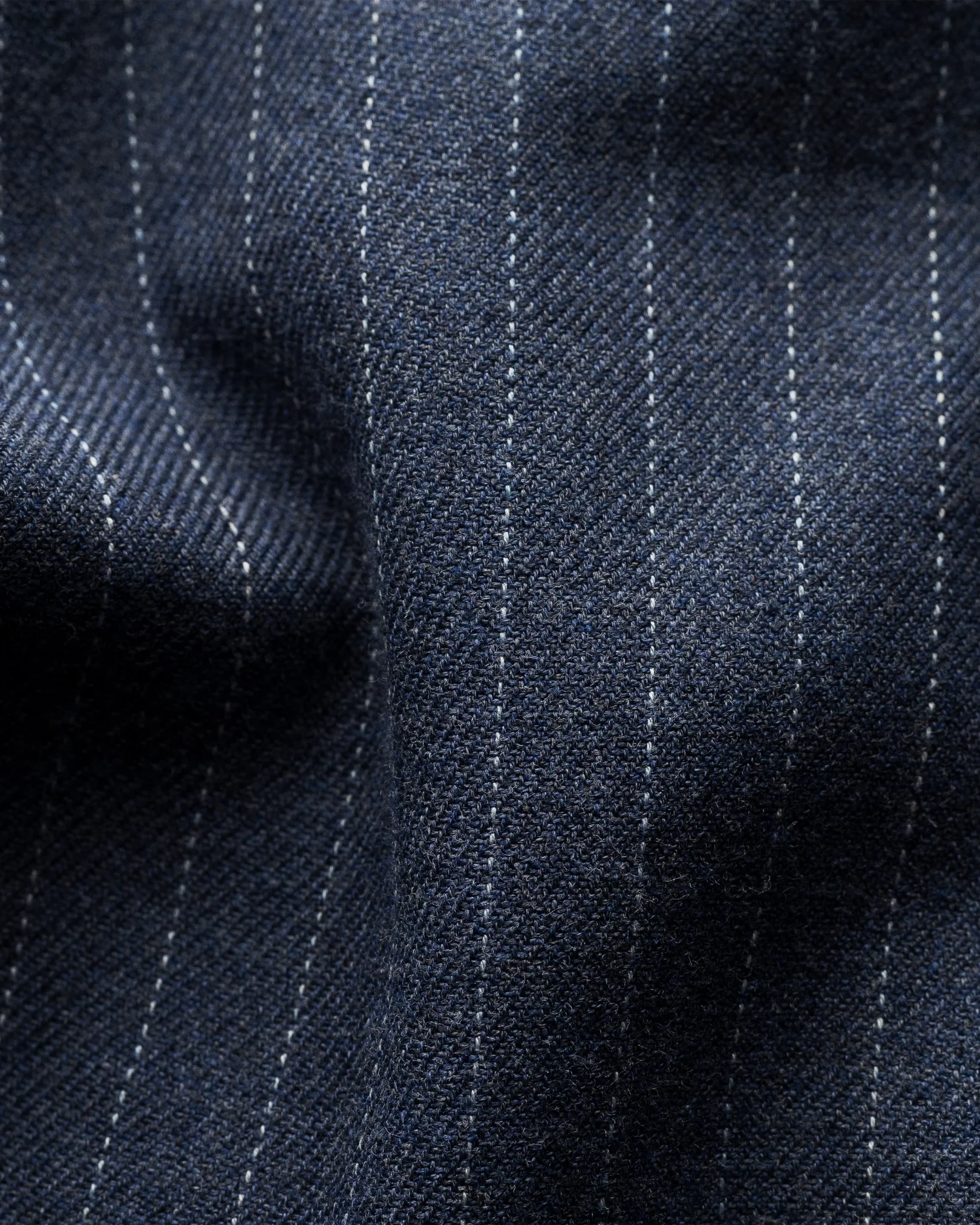 Eton - blue pinstripe four pocket overshirt