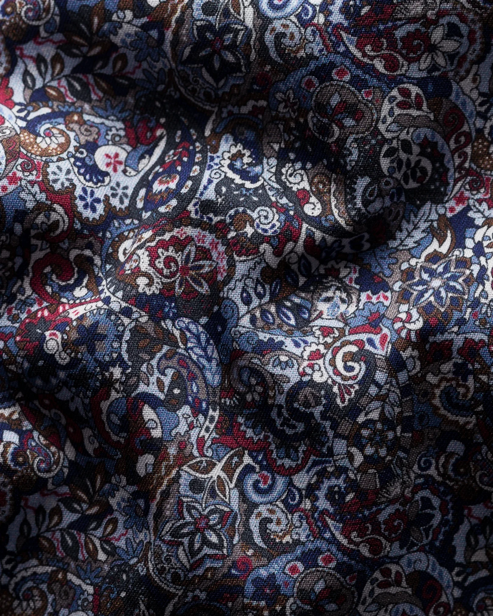 Eton - red scandinavian paisley print shirt