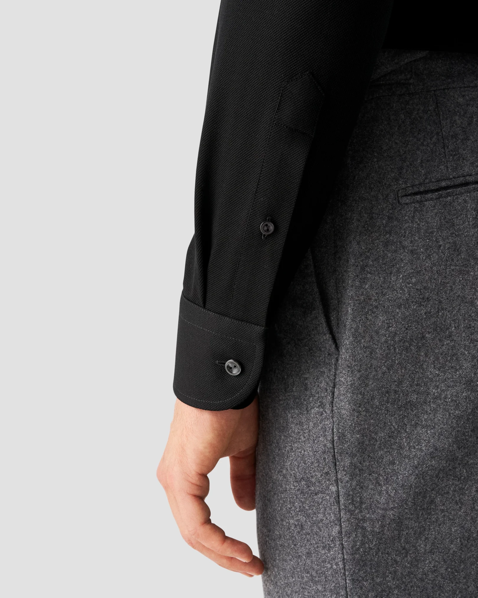 Eton - black doub heavy piquet ocs