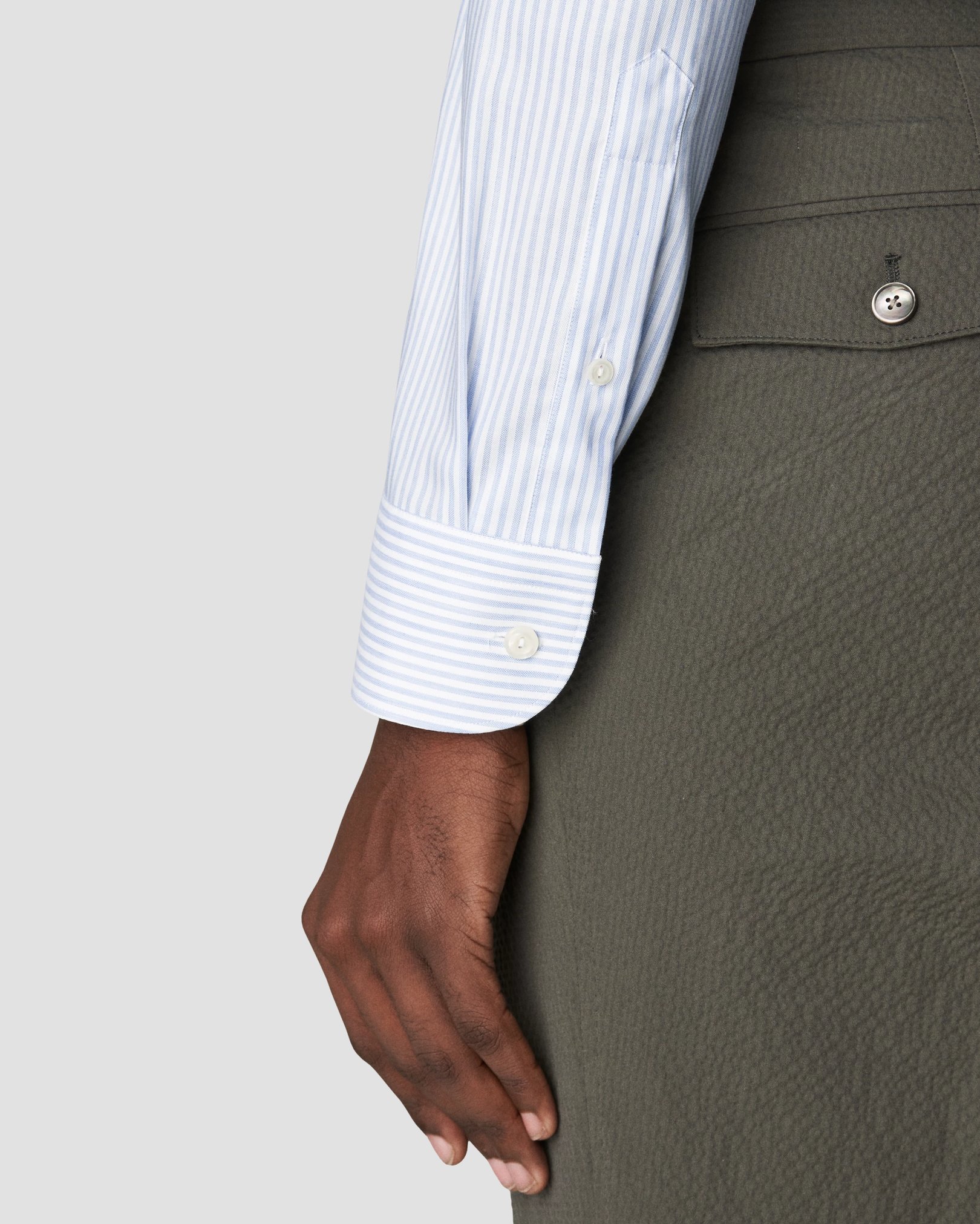 Eton - light blue wrinkle free oxford