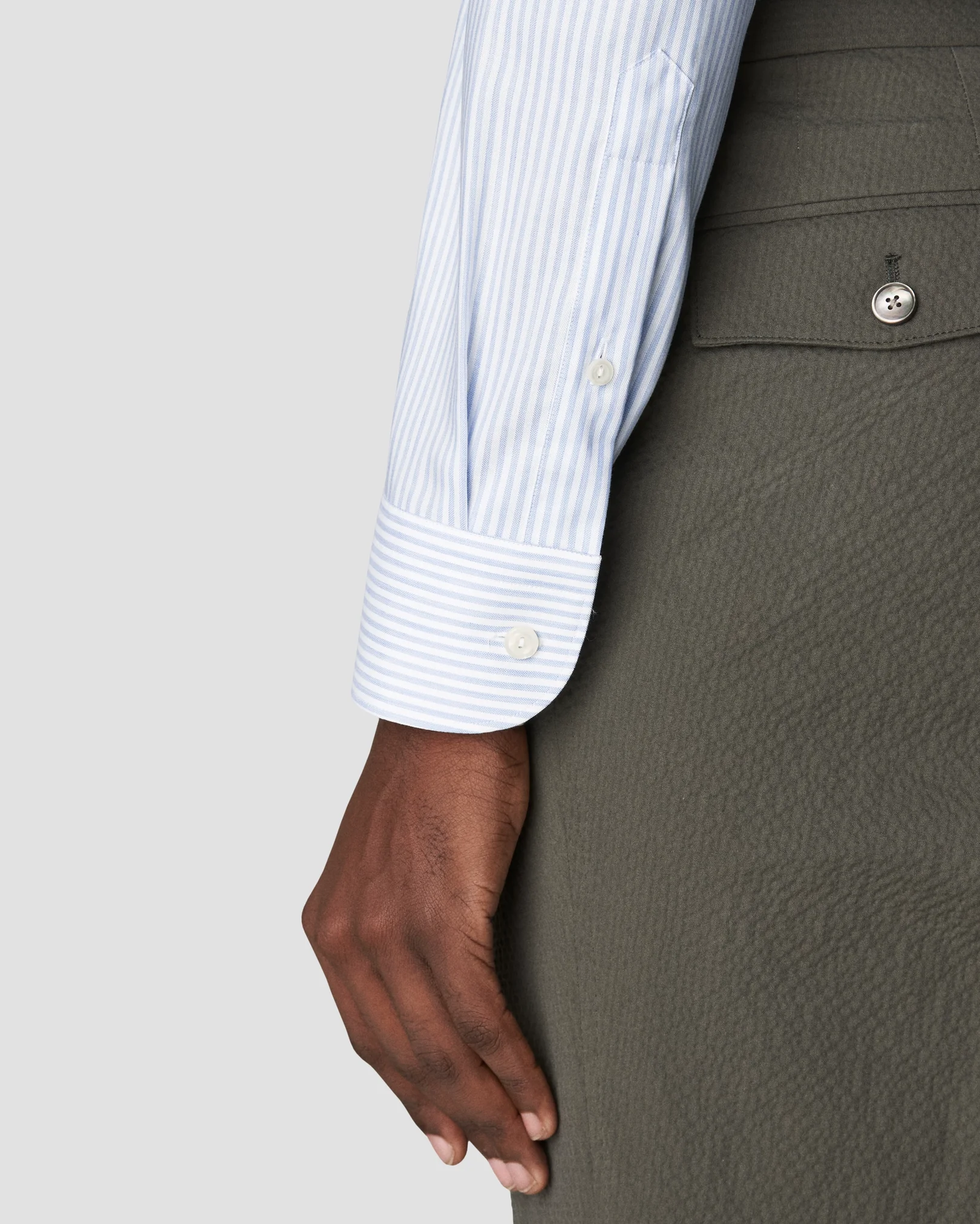 Eton - light blue wrinkle free oxford