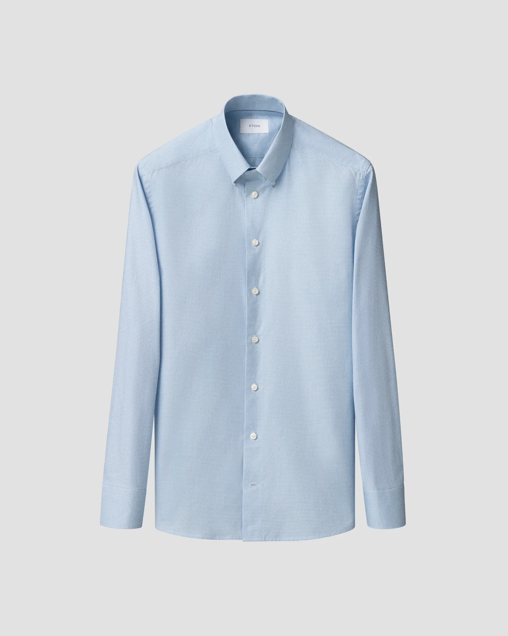 Eton - light blue check signature oxfordshirt
