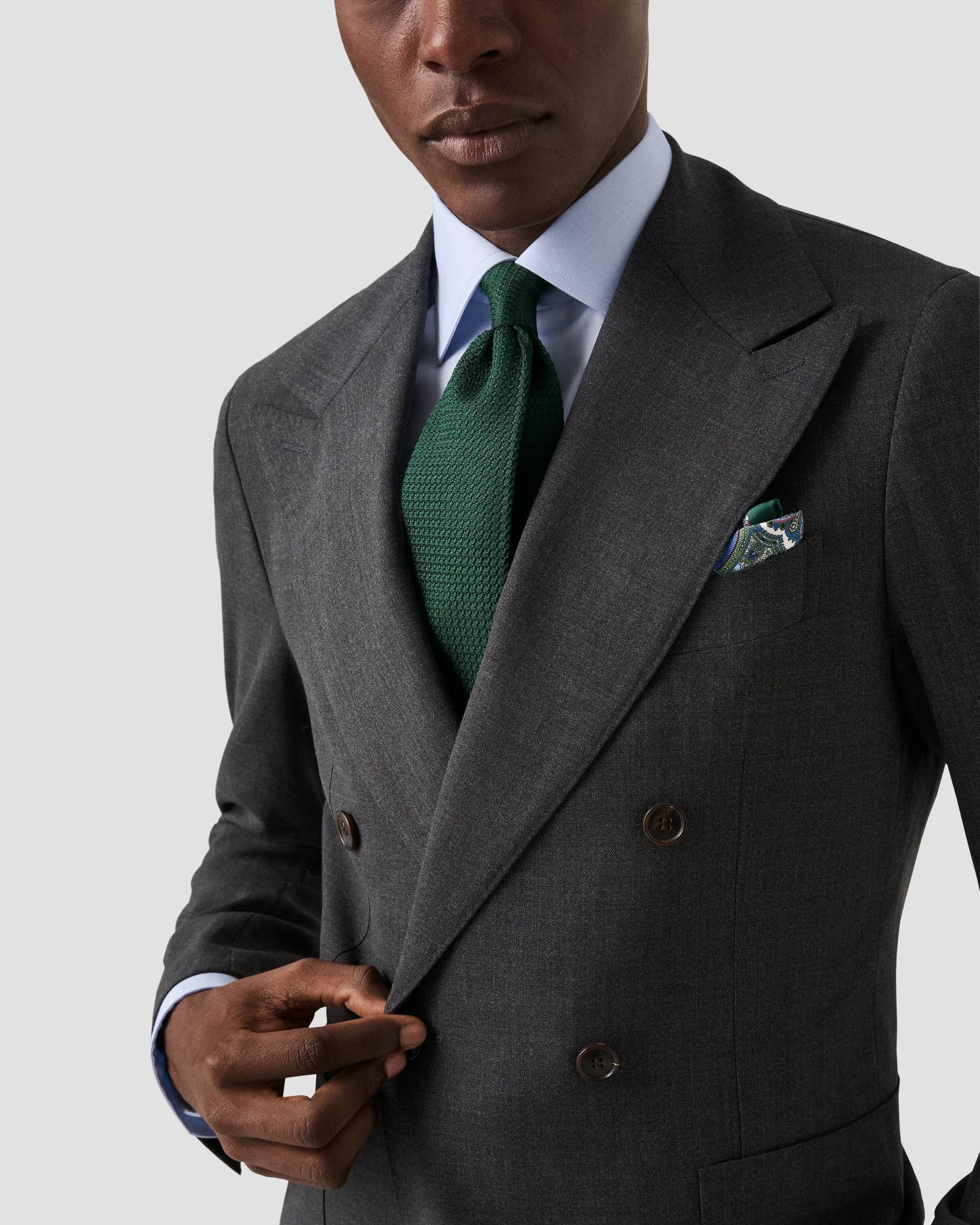 Eton - Light Blue Signature Twill Shirt – Extra Long Sleeves