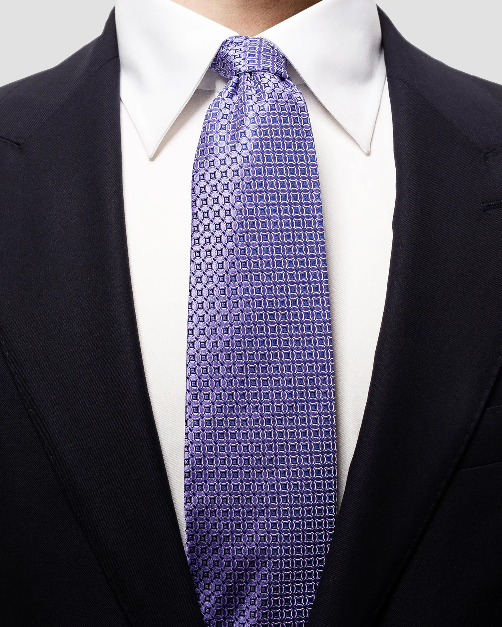 Eton - purple woven flower tie