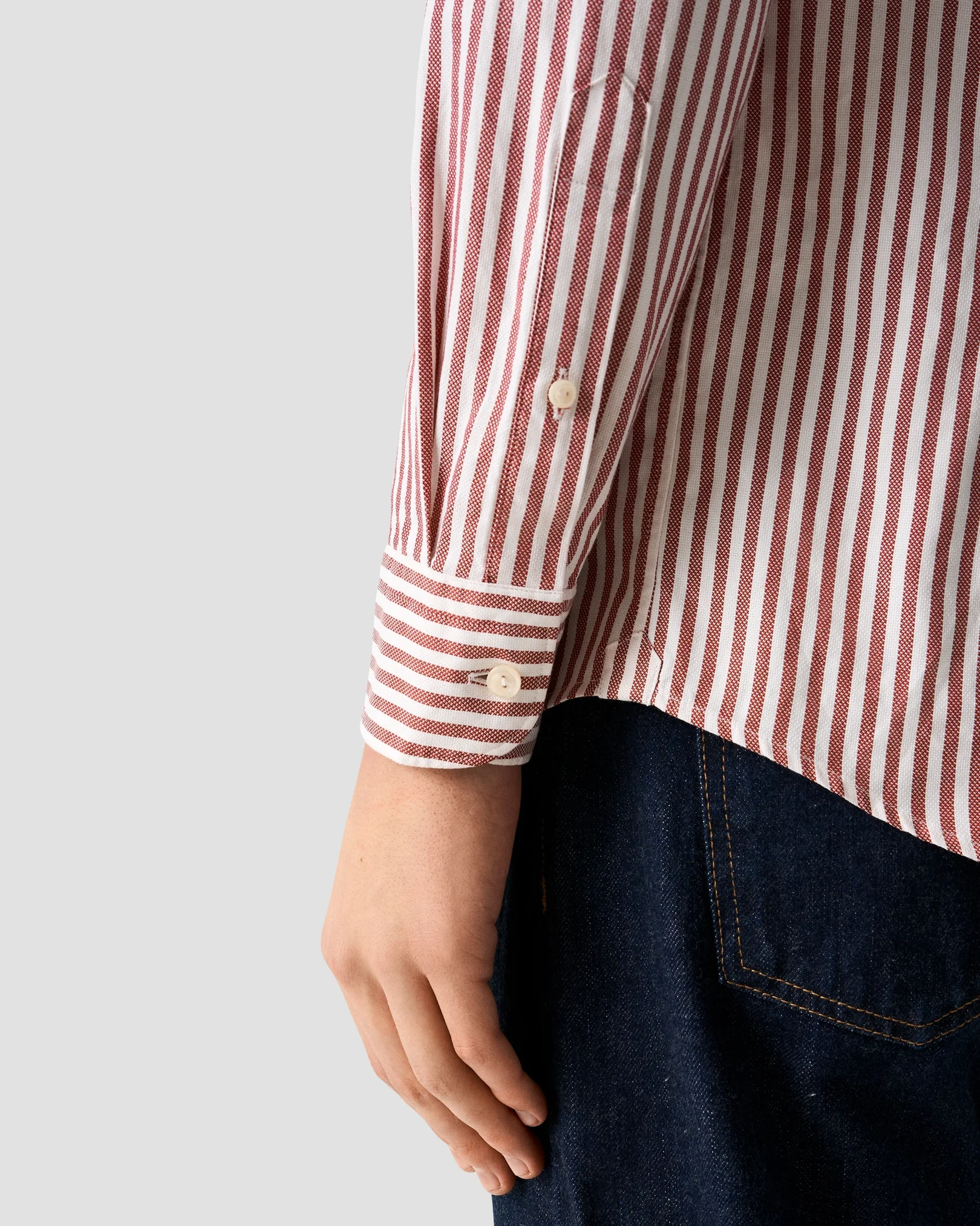 Eton - bengal striped royal oxford shirt