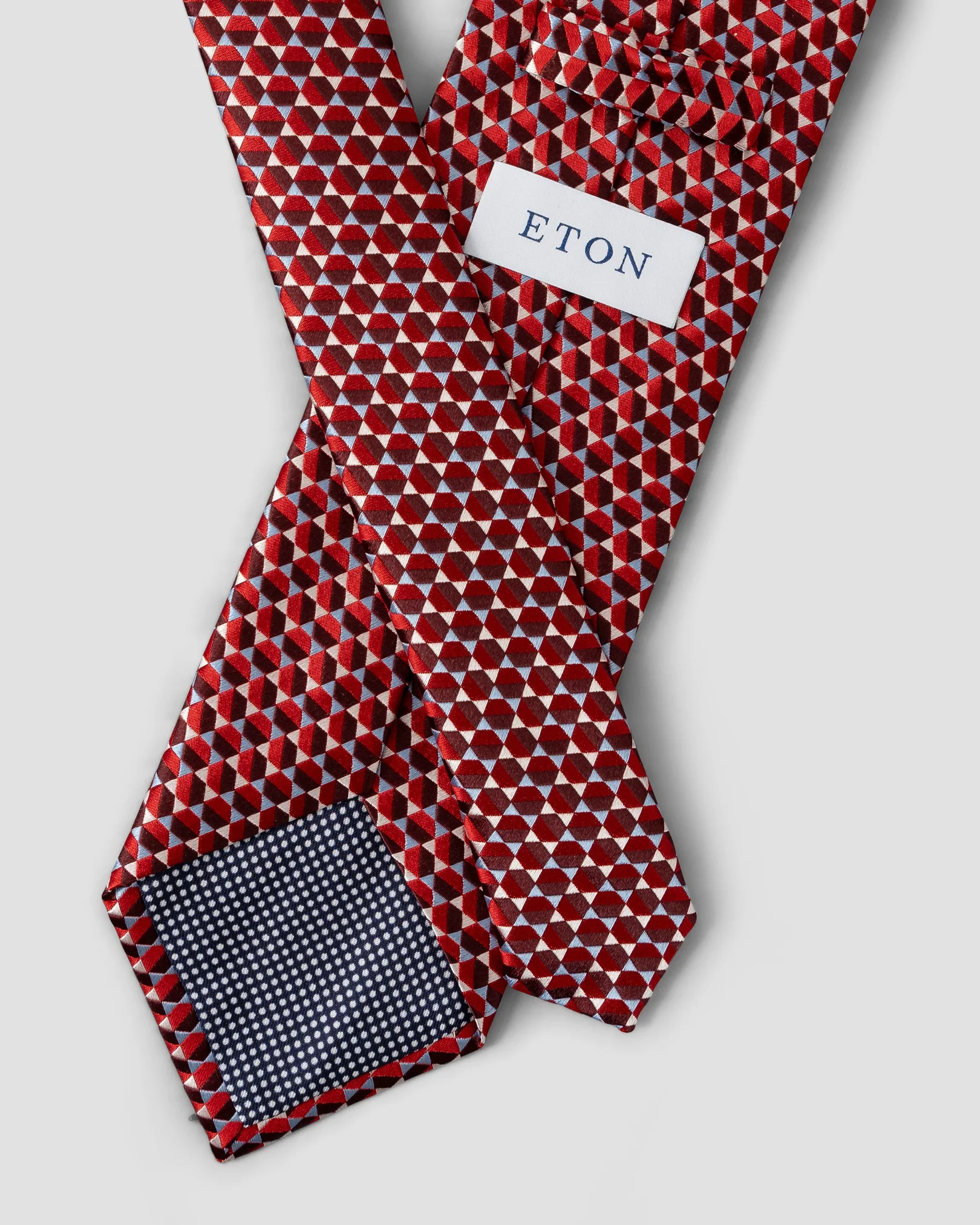 Eton - red pure silk tie