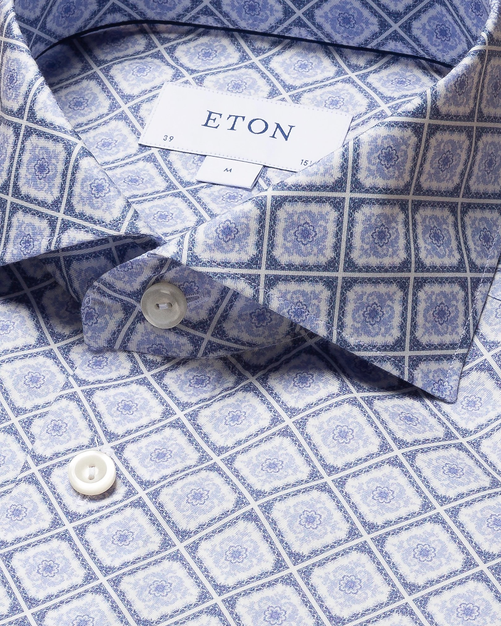 Eton - light blue signature twill widespread