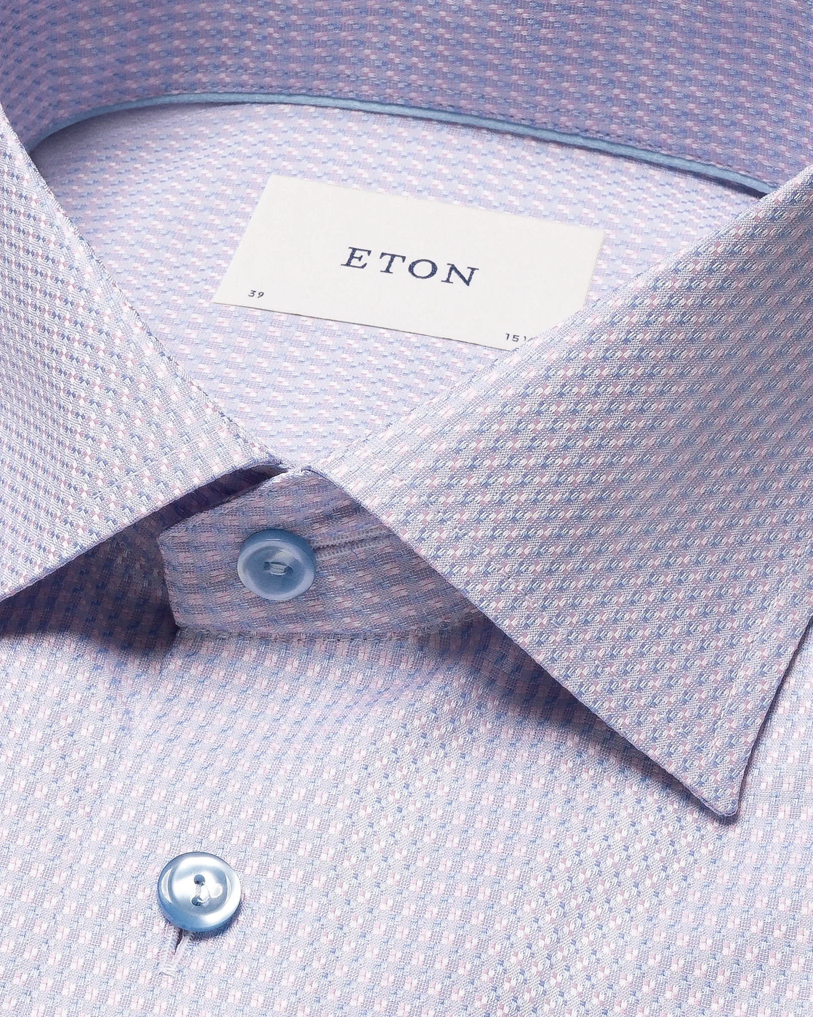 Eton - pink check signature dobby shirt