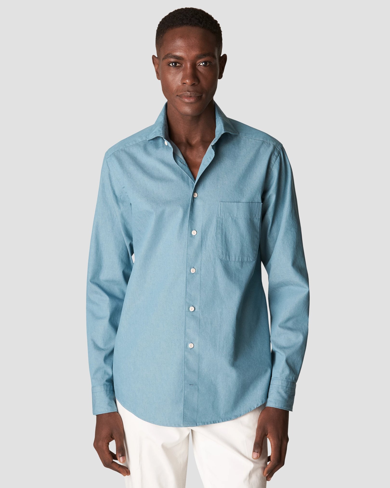 Eton - mid blue heavy twill