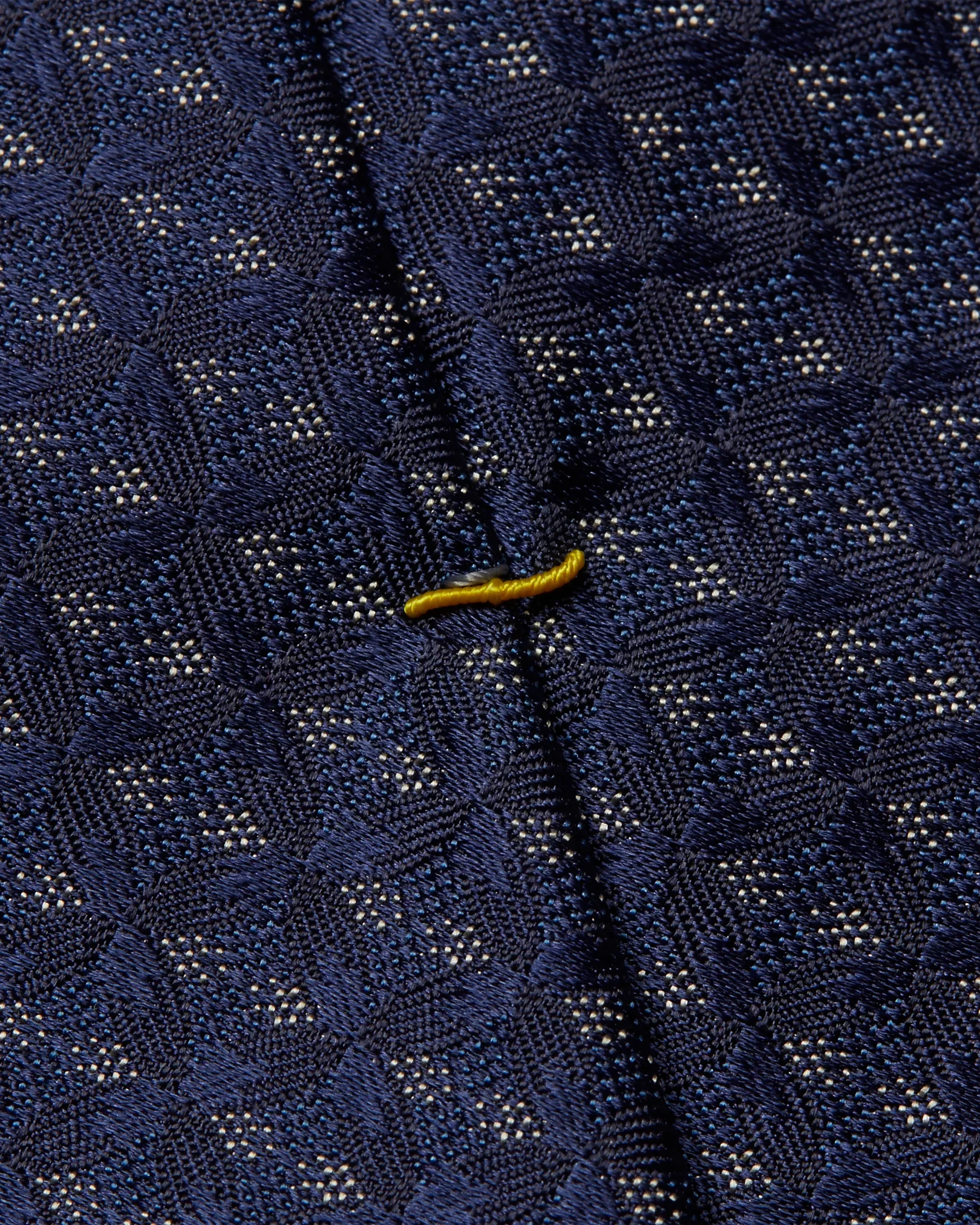 Eton - navy abstract woven checks tie