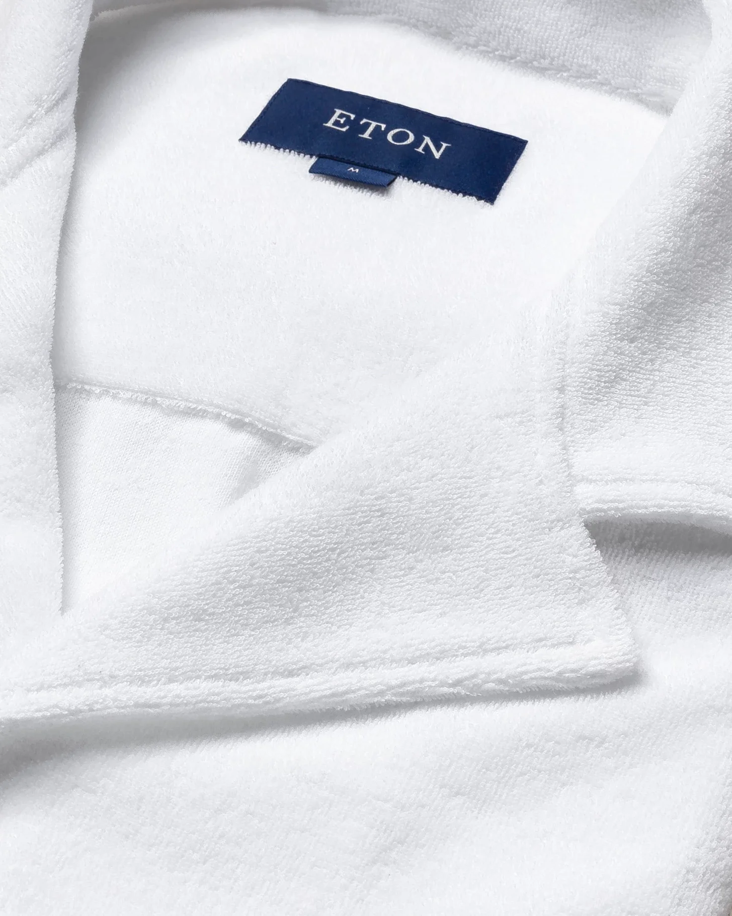 Eton - white jerseyterryfrotte turn down short terry terry
