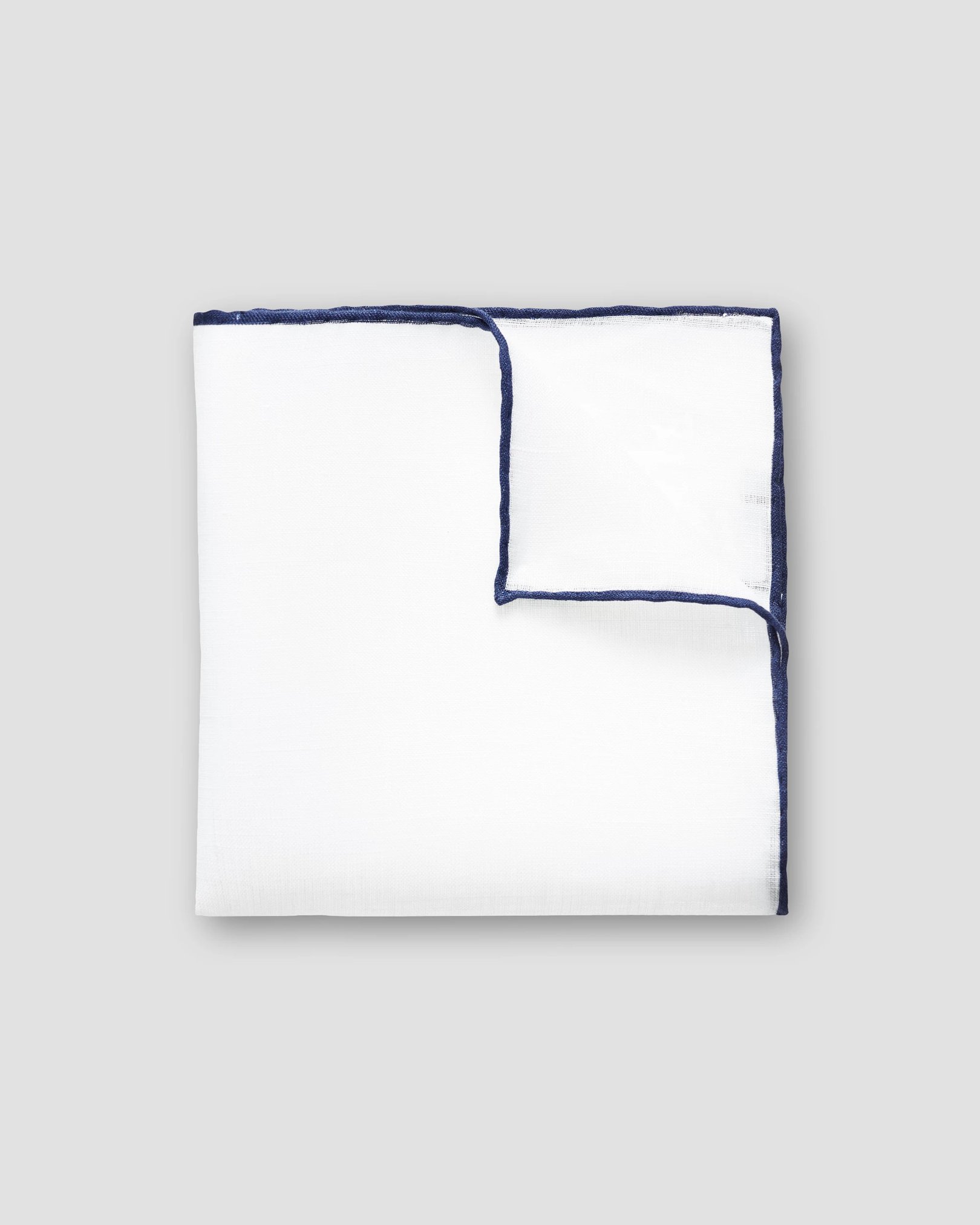 Eton - navy linen pocket square