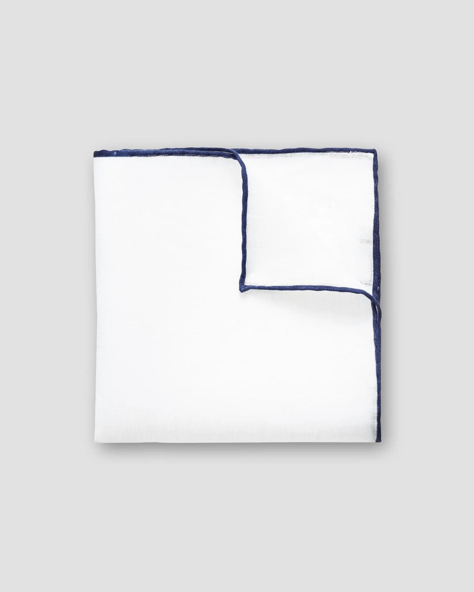 Eton - navy linen pocket square