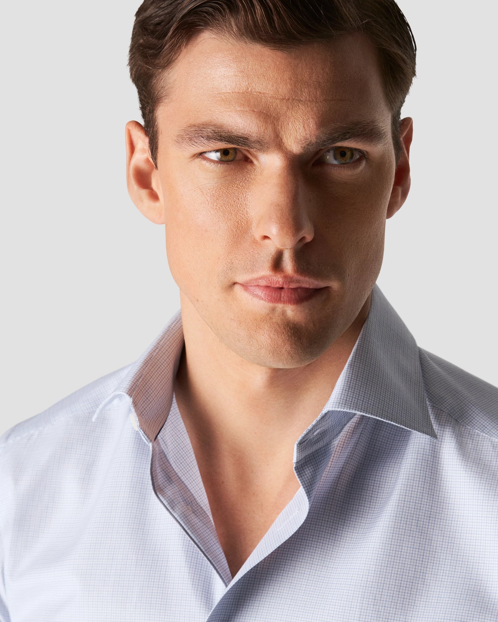 Eton - light blue cotton stretch
