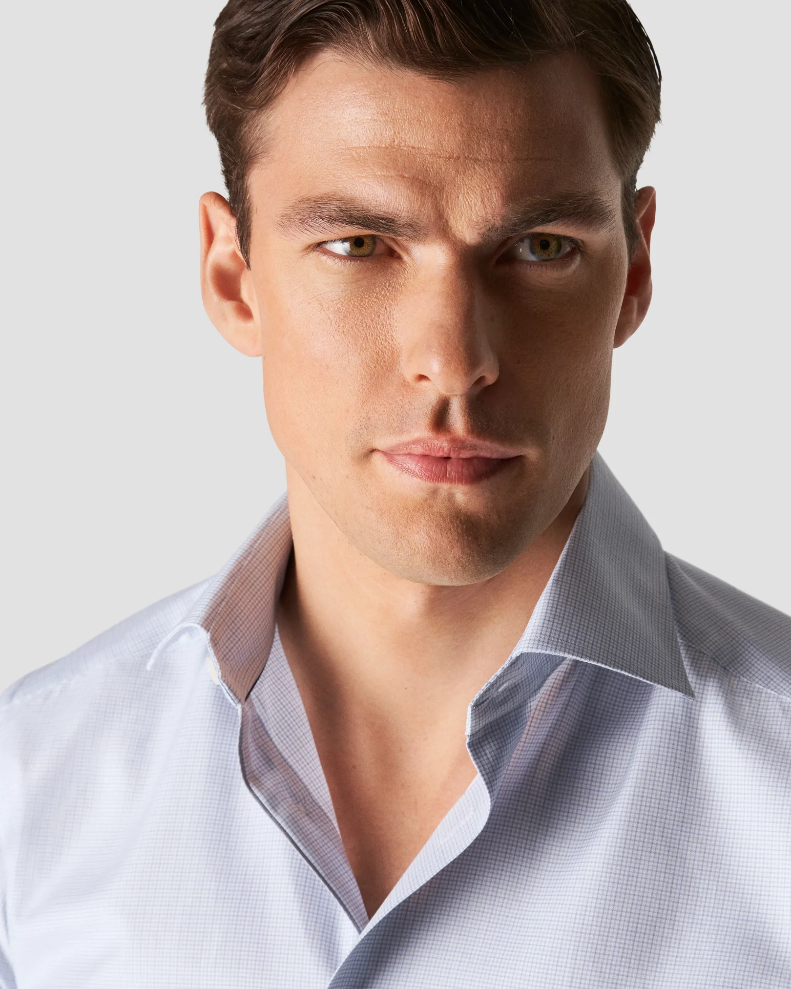 Eton - light blue cotton stretch