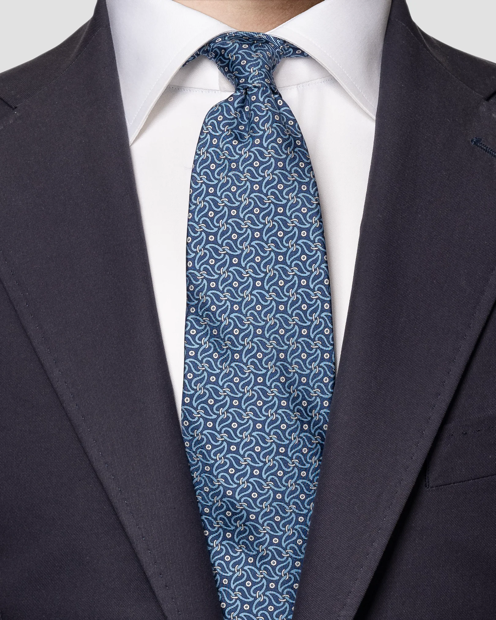 Eton - mid blue silktie