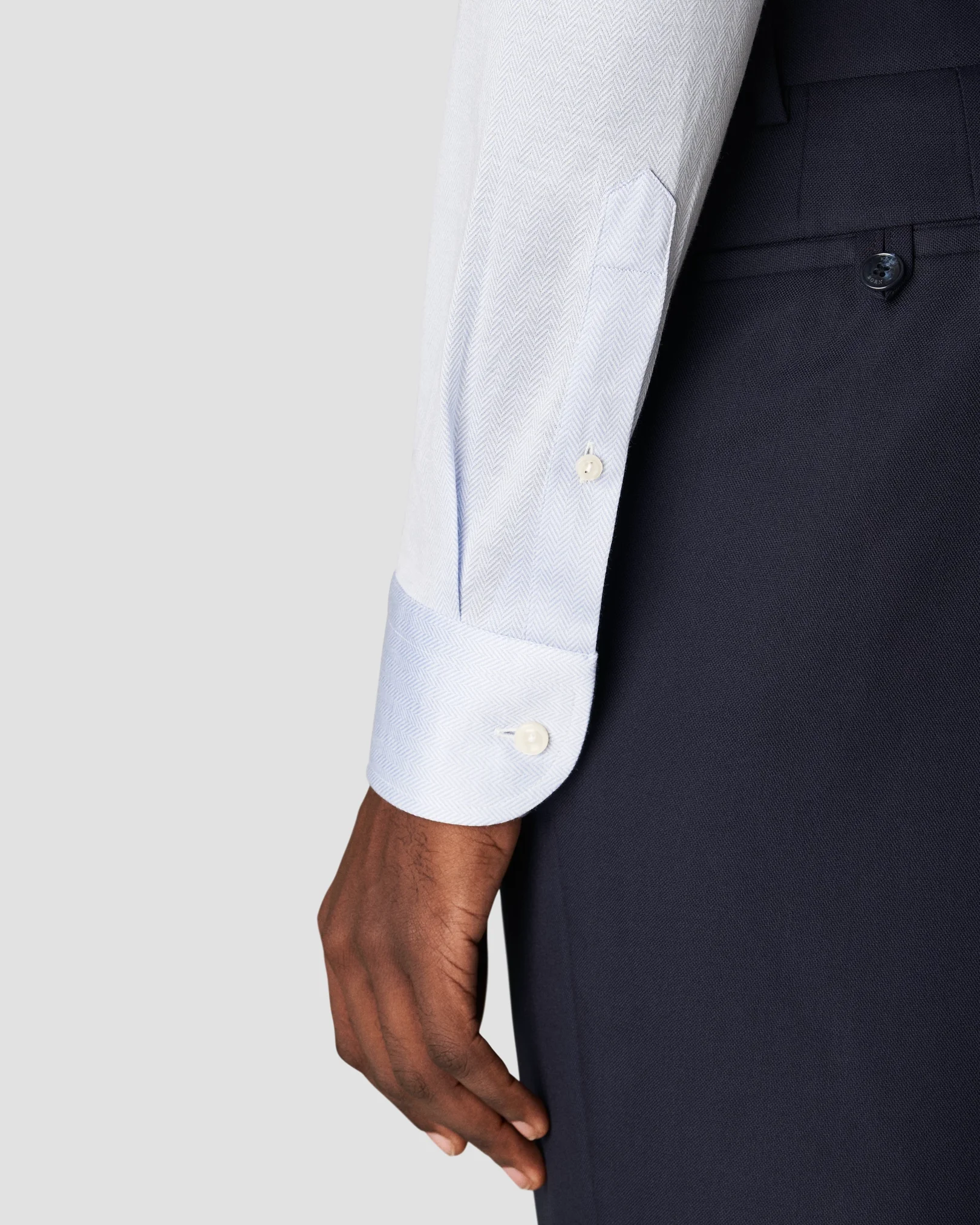 Eton - light blue jacquard widespread