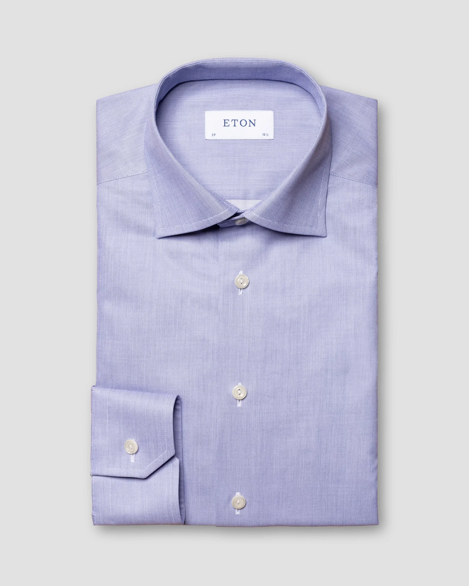 Eton - mid blue signature twill cutaway