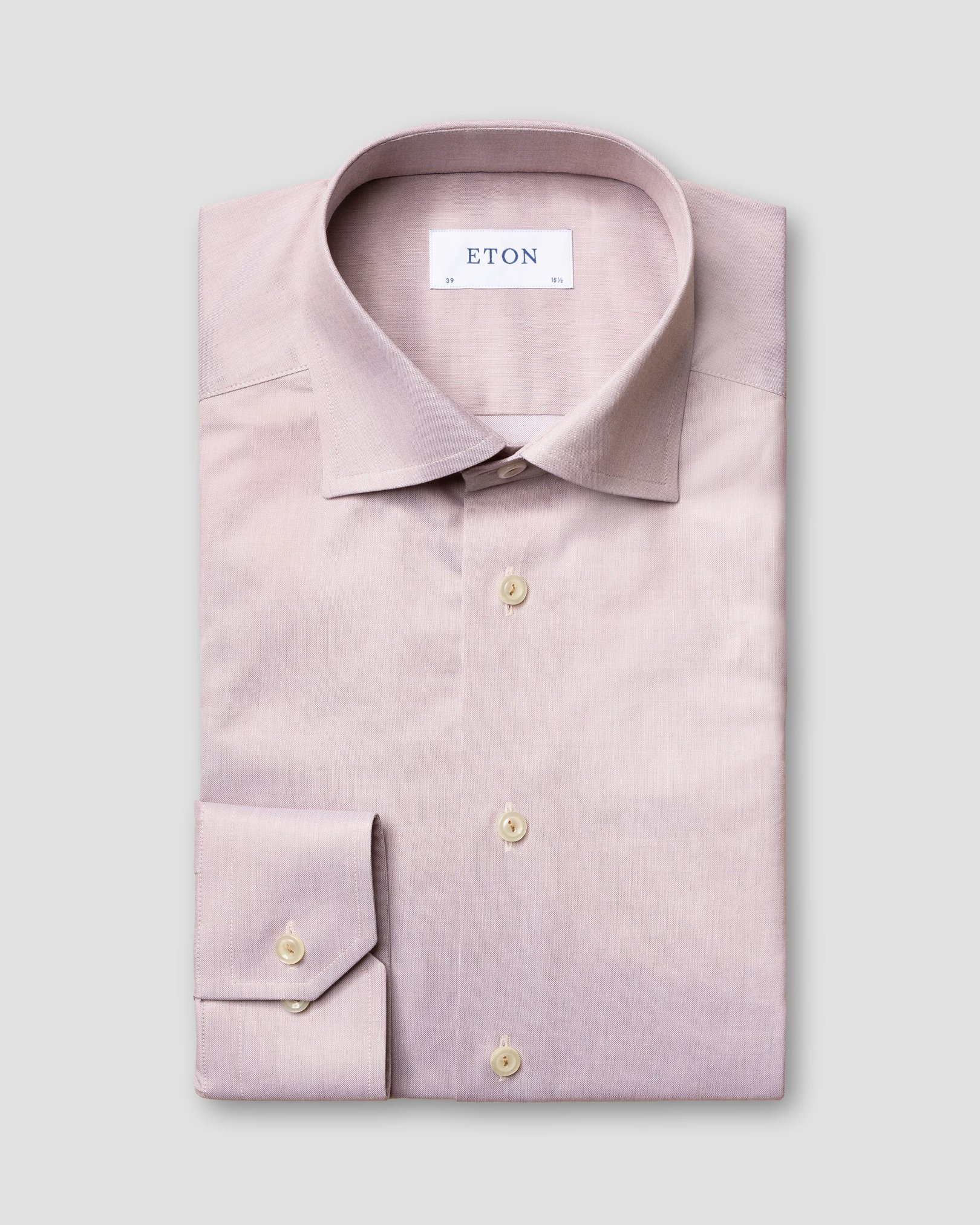 Eton - khaki signature twill shirt
