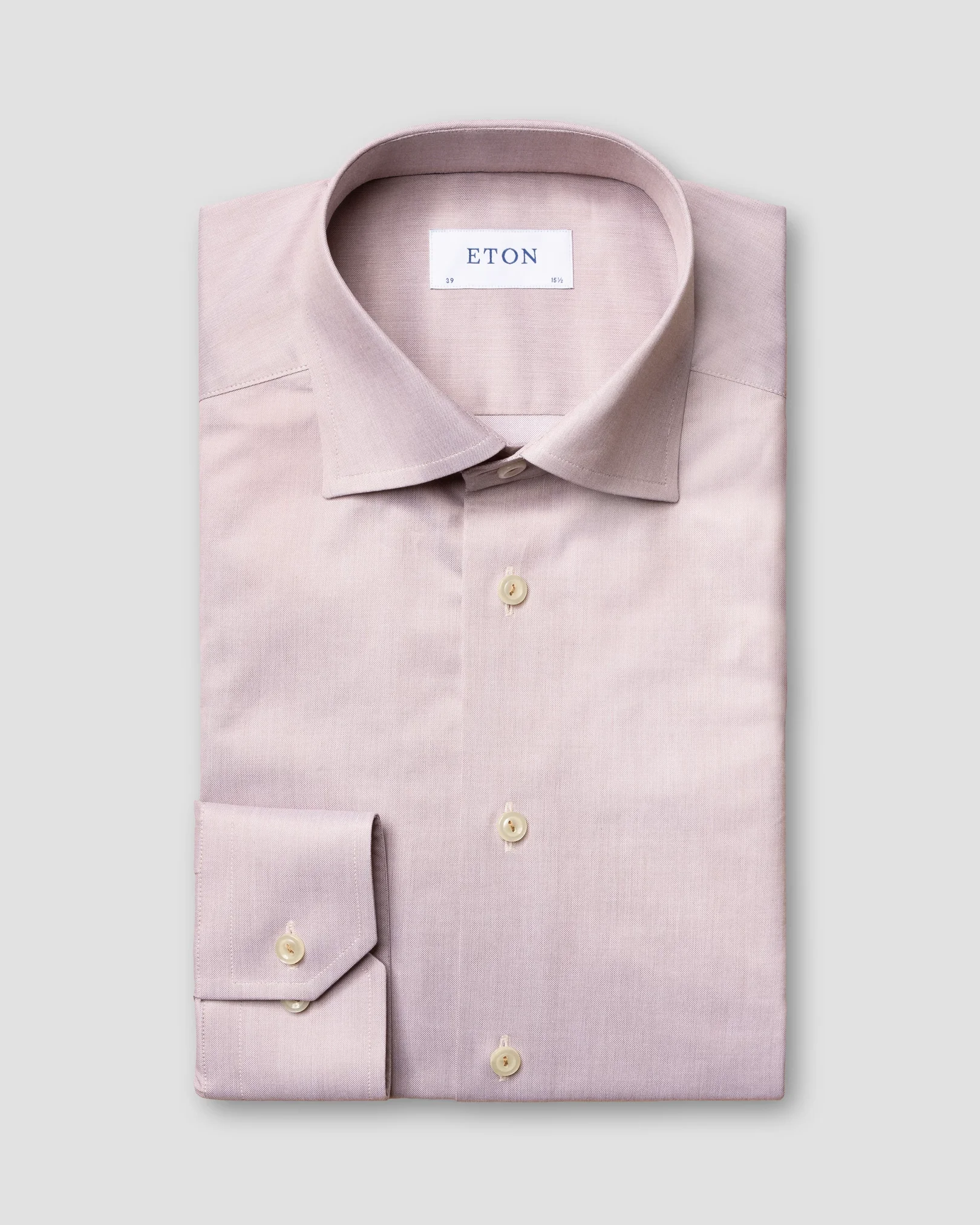 Eton - khaki signature twill shirt